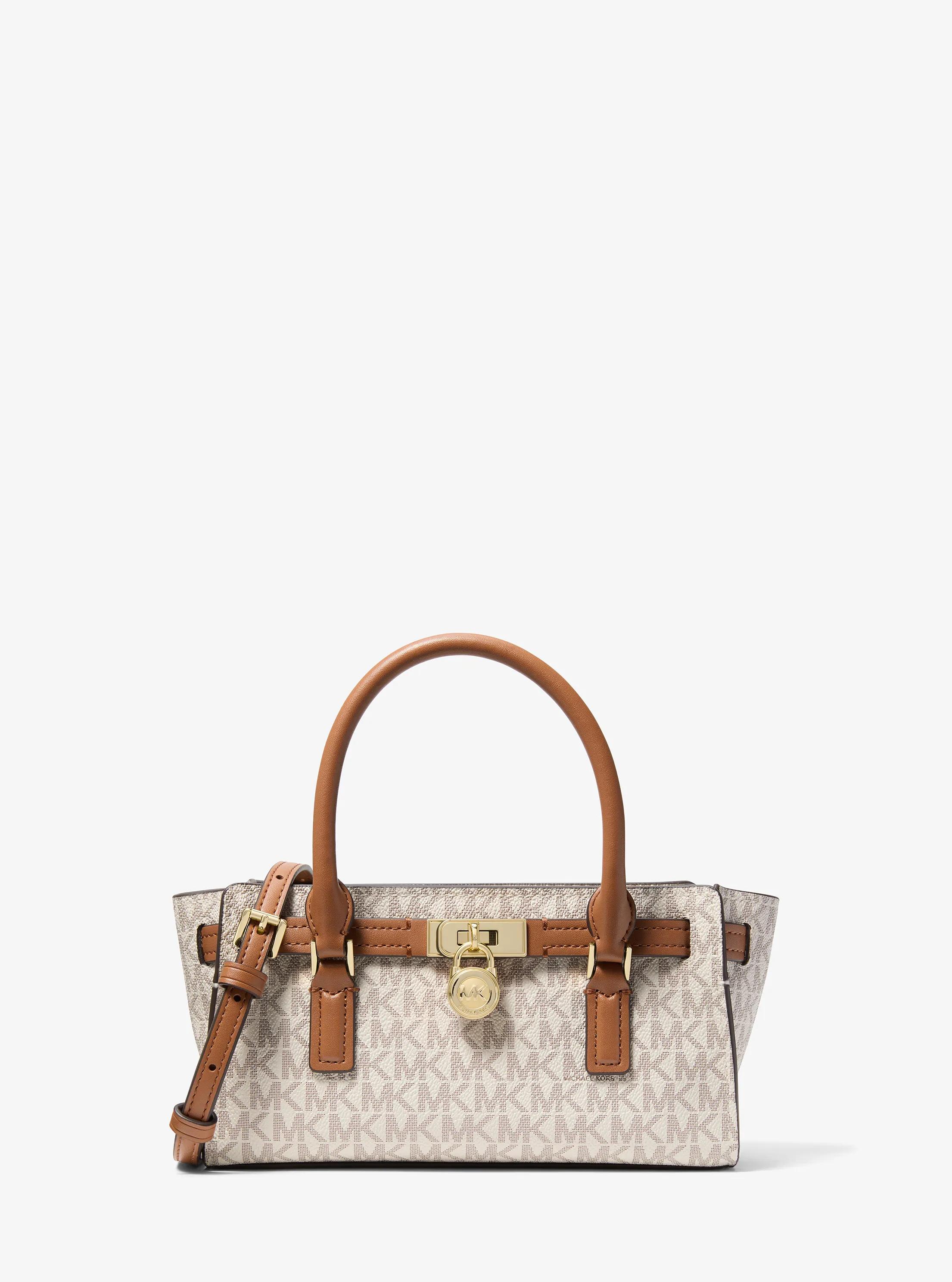 MK Très petit sac à bandoulière Hamilton Moderne avec logo Signature - Naturel - Michael Kors