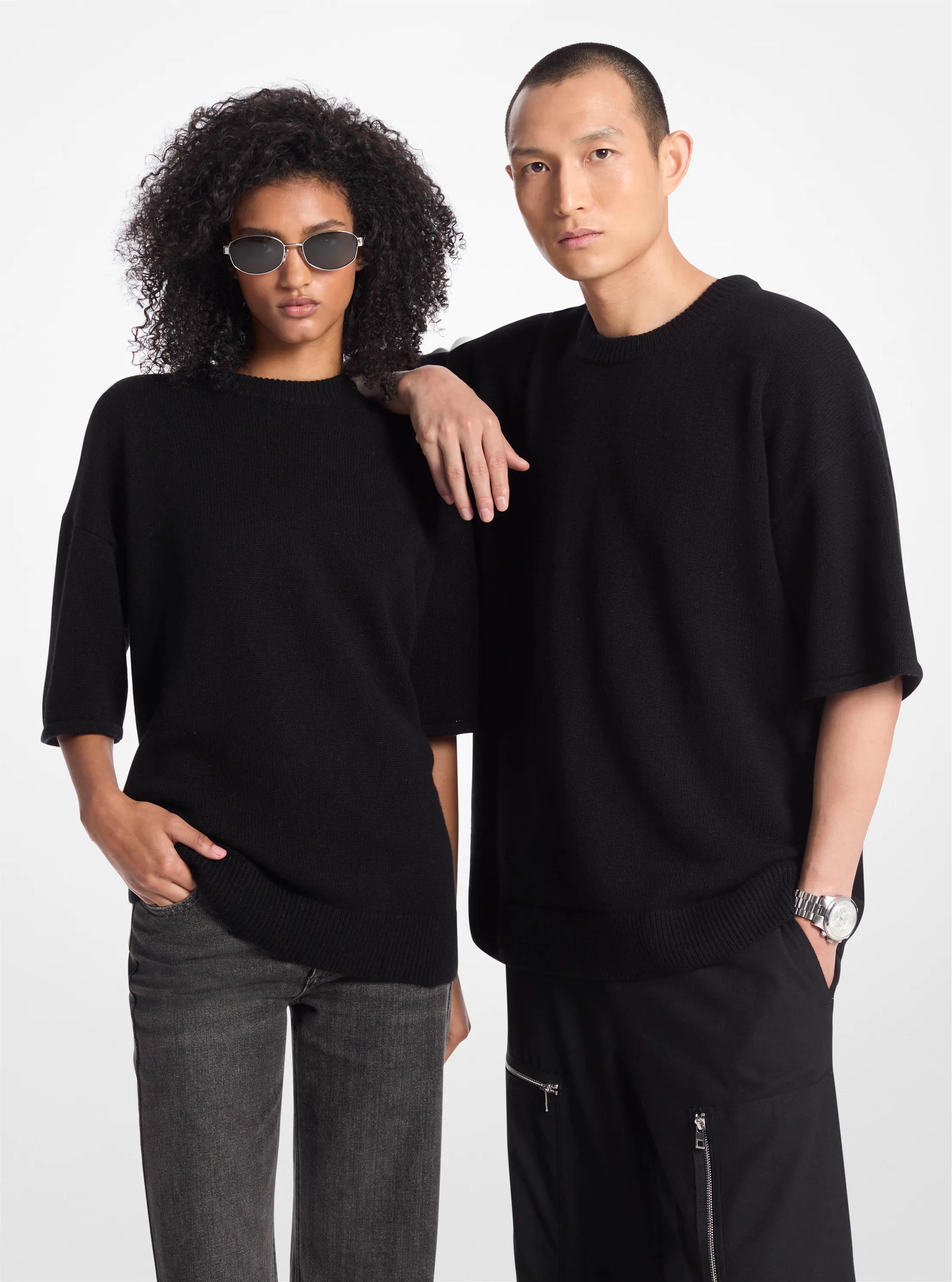 Jersey de mezcla de lana y cachemir de manga corta in NEGRO | Michael Kors