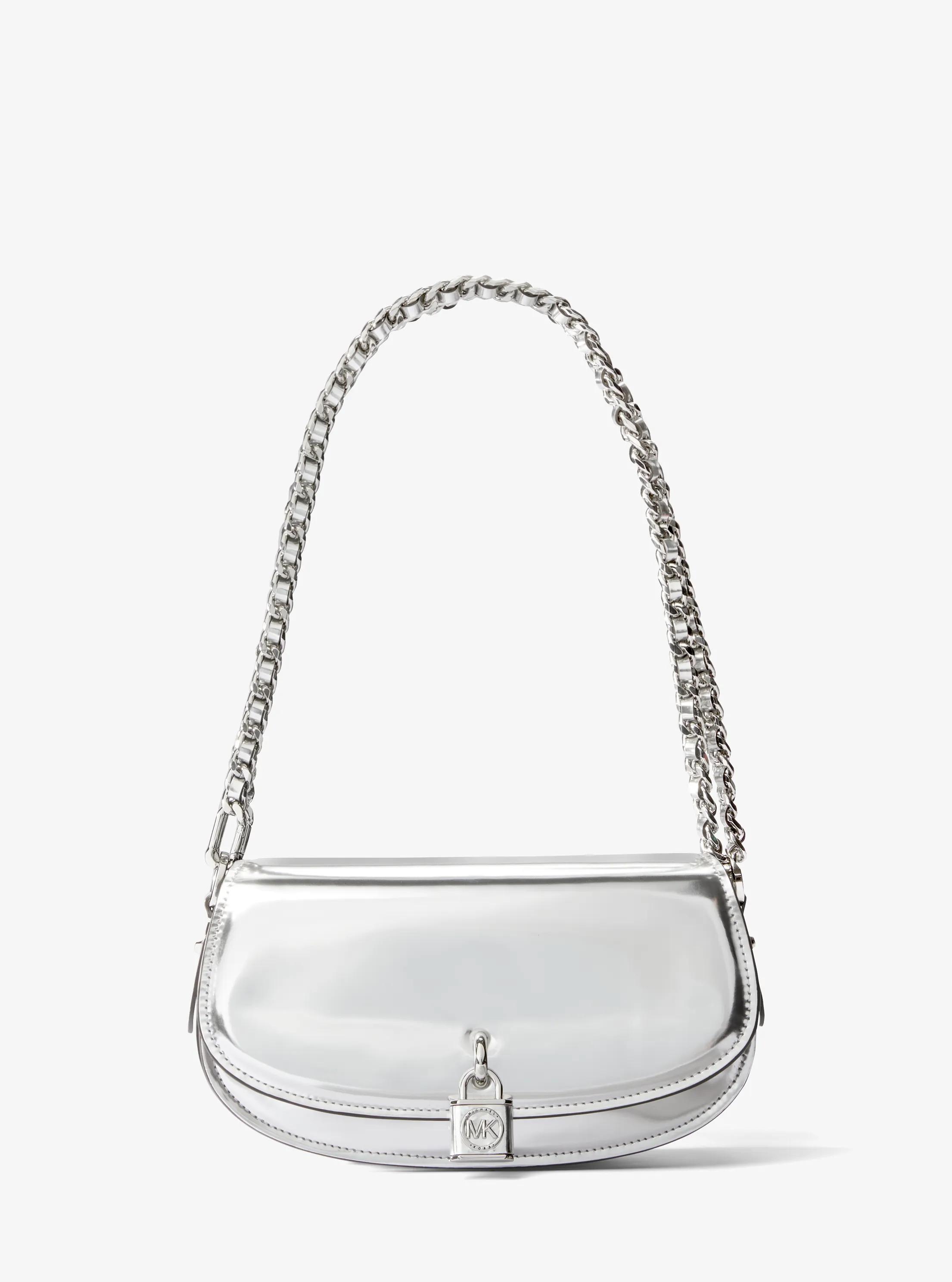 Bolso de hombro Mila peque&ntilde;o de piel metalizada