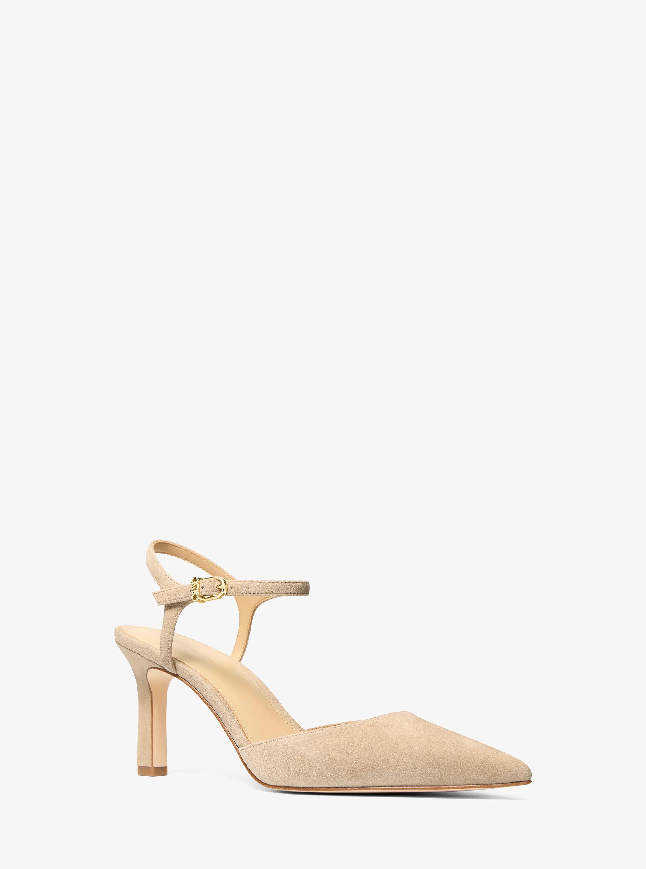 MK Escarpin Amara en daim à bride arrière - Naturel - Michael Kors