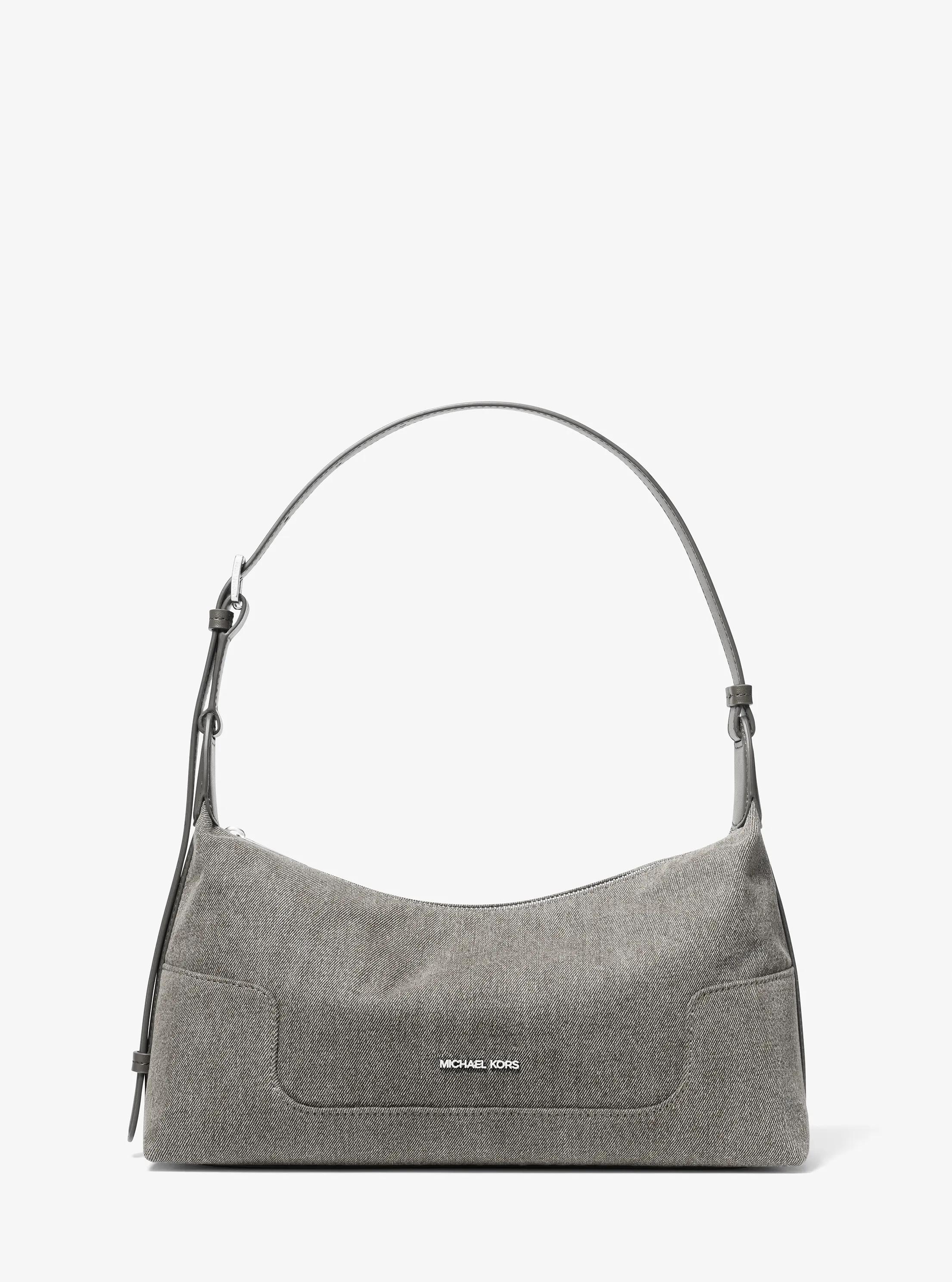 Bolso de hombro Teddi mediano de denim lavado in GRAPHITE | Michael Kors