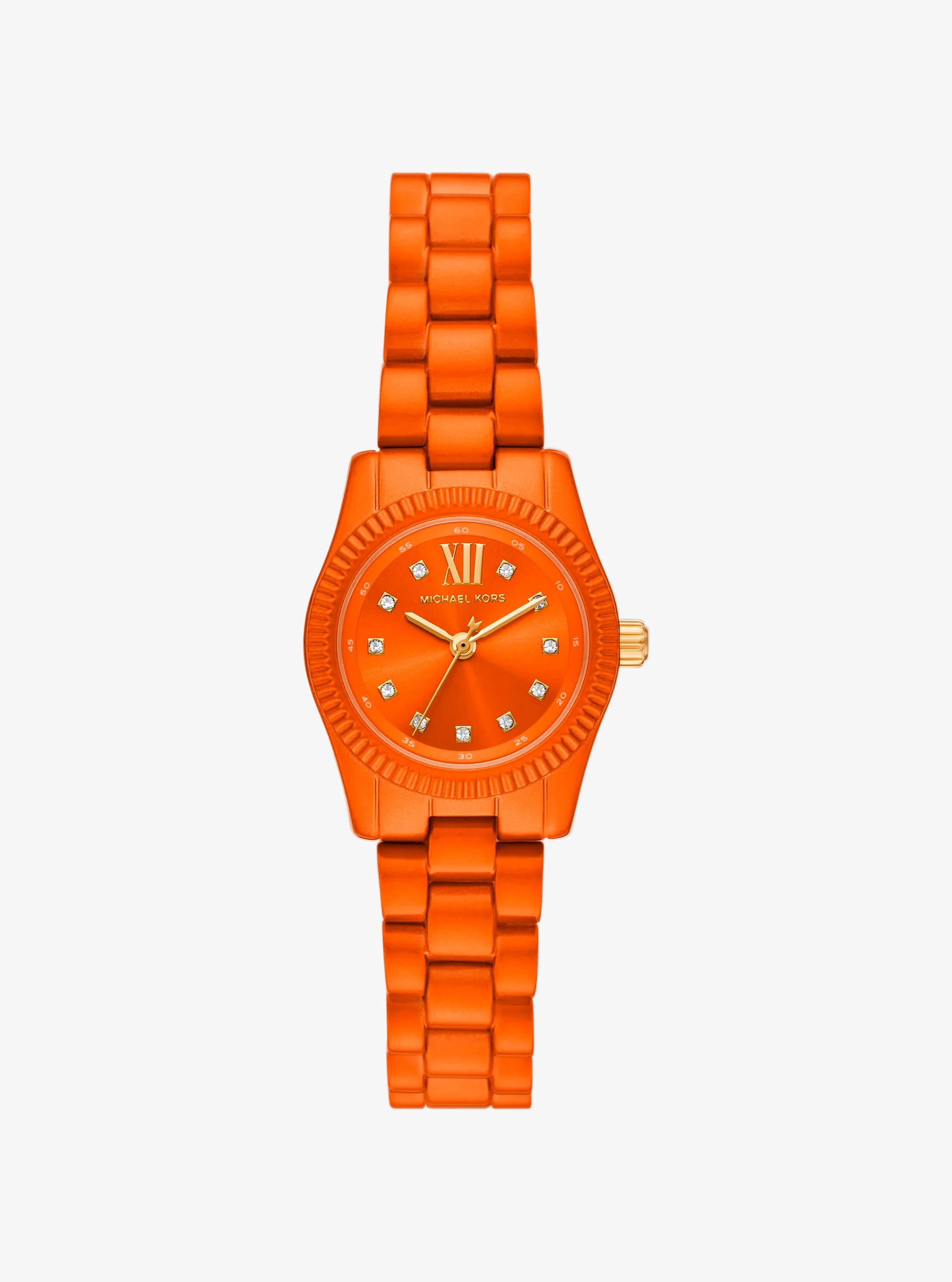 Limited-Edition Petite Lexington Orange-Tone Watch in SPICED CORAL | Michael Kors
