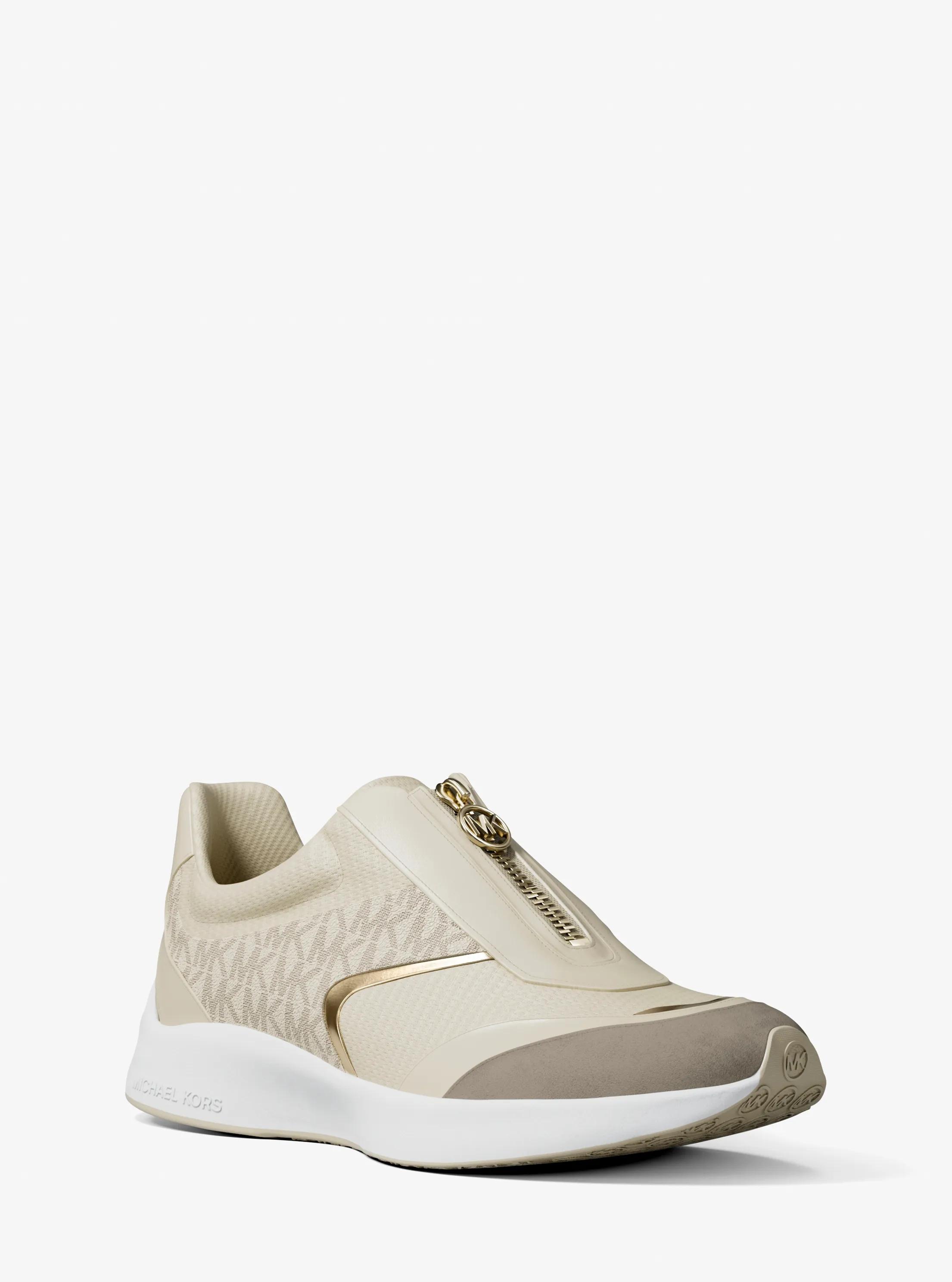 Thea Mixed-Media Trainer in VANILLA | Michael Kors