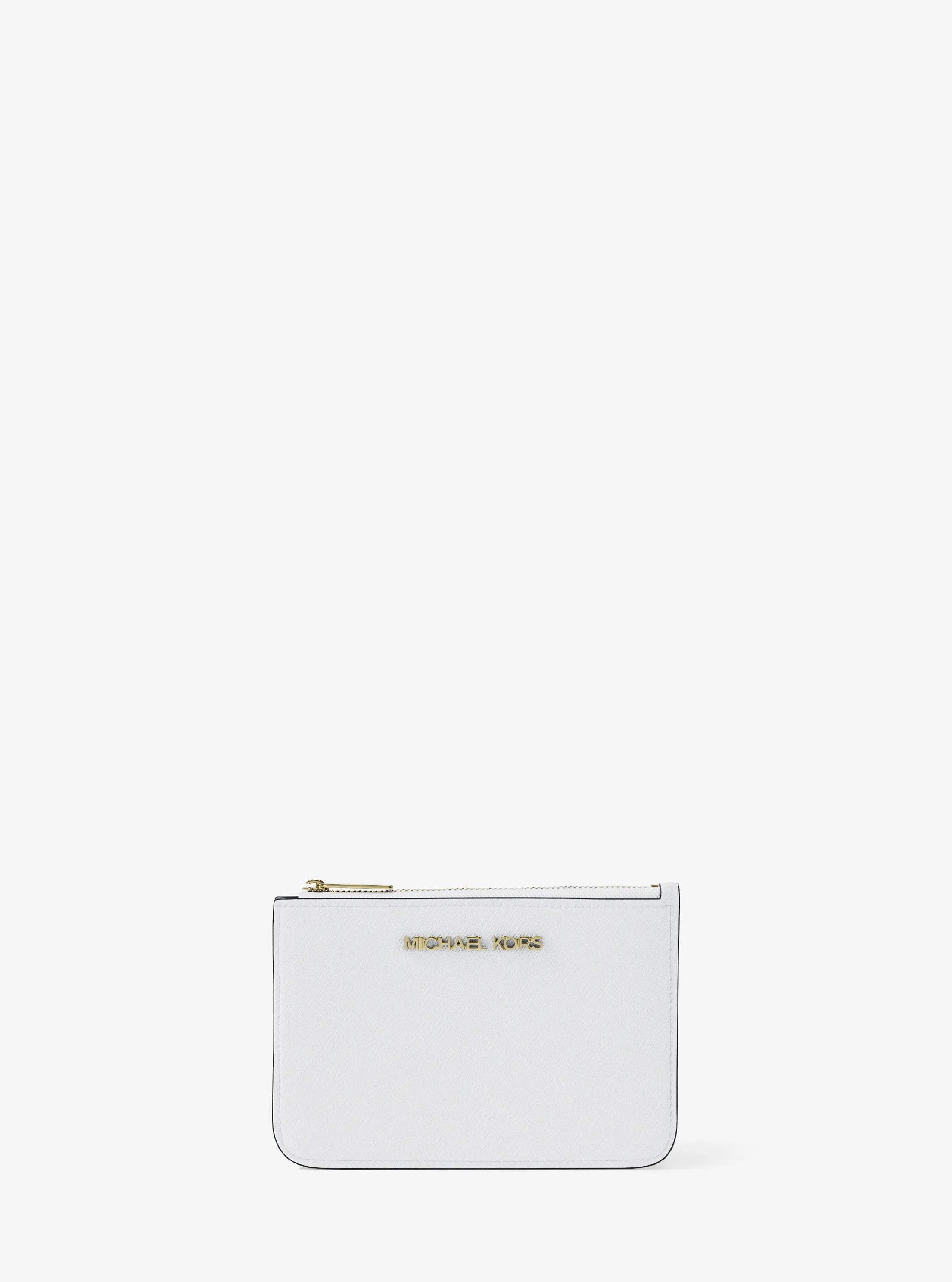Petit porte-monnaie Jet Set Travel en cuir Saffiano in BLANC OPTIQUE | Michael Kors