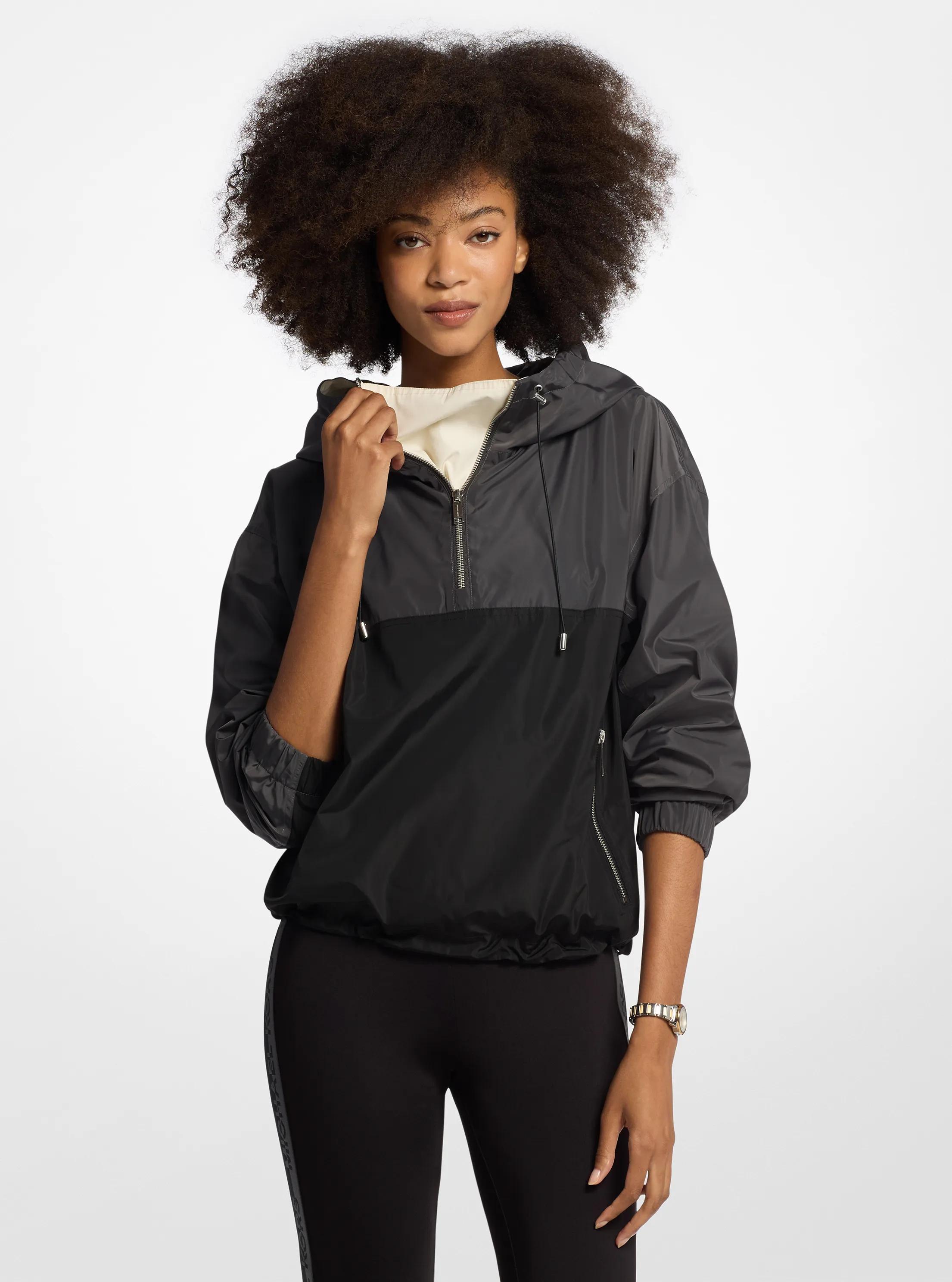 Color-Block Popover Jacket in CHARCOAL | Michael Kors