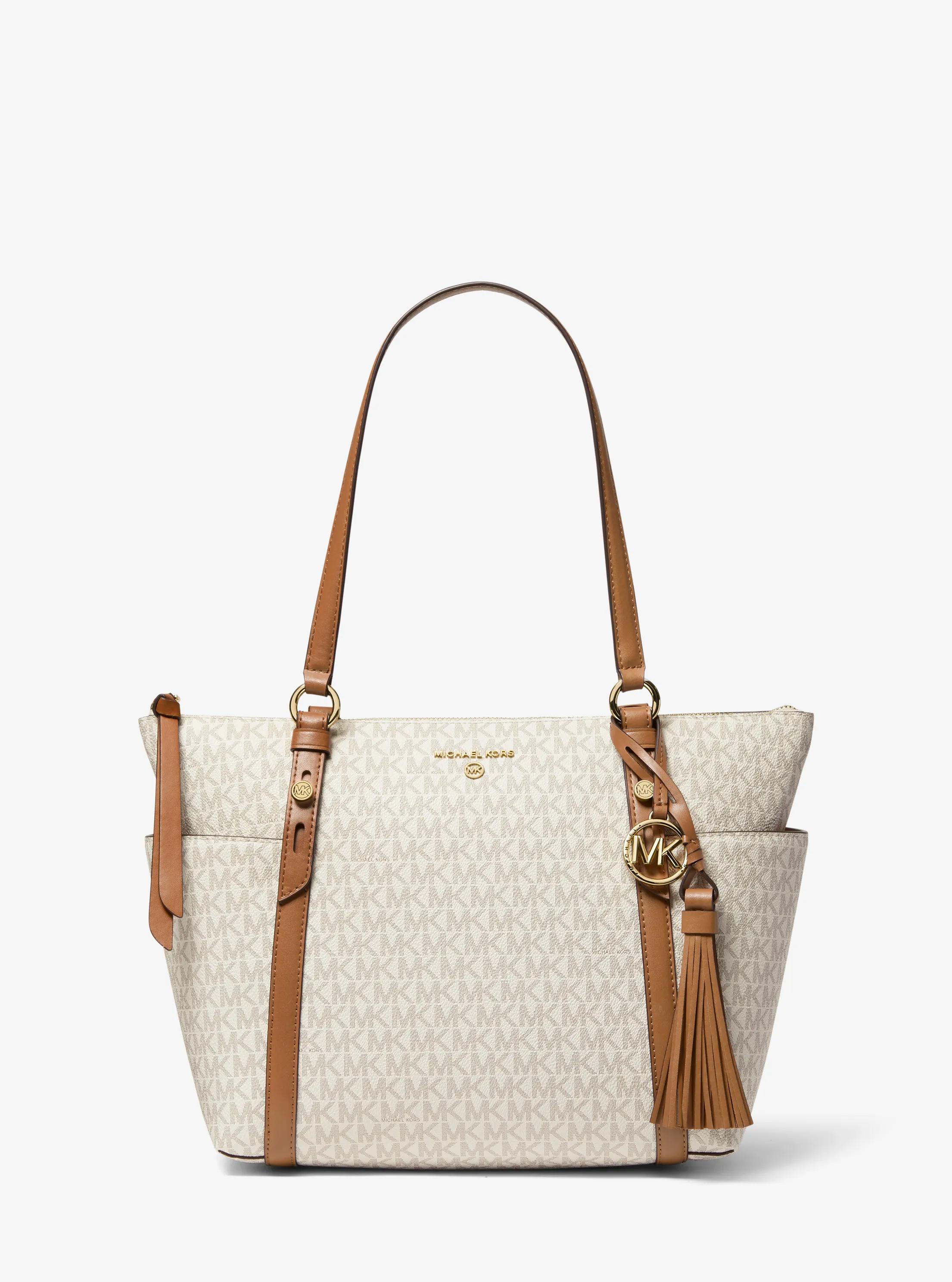 Bolso tote Sullivan mediano con cremallera superior y logotipos