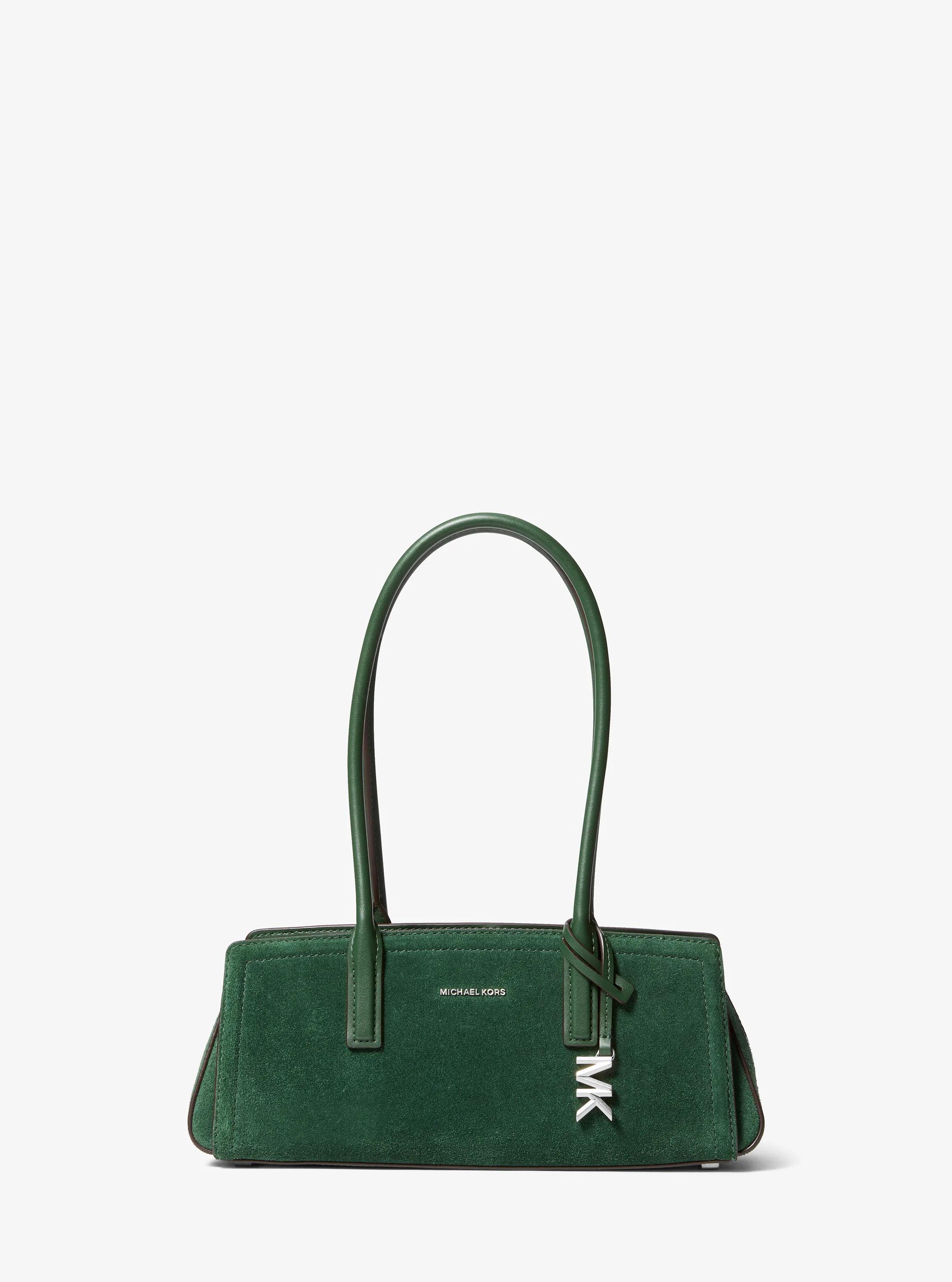 Schultertasche Laila Small aus Wildleder in MOOS | Michael Kors