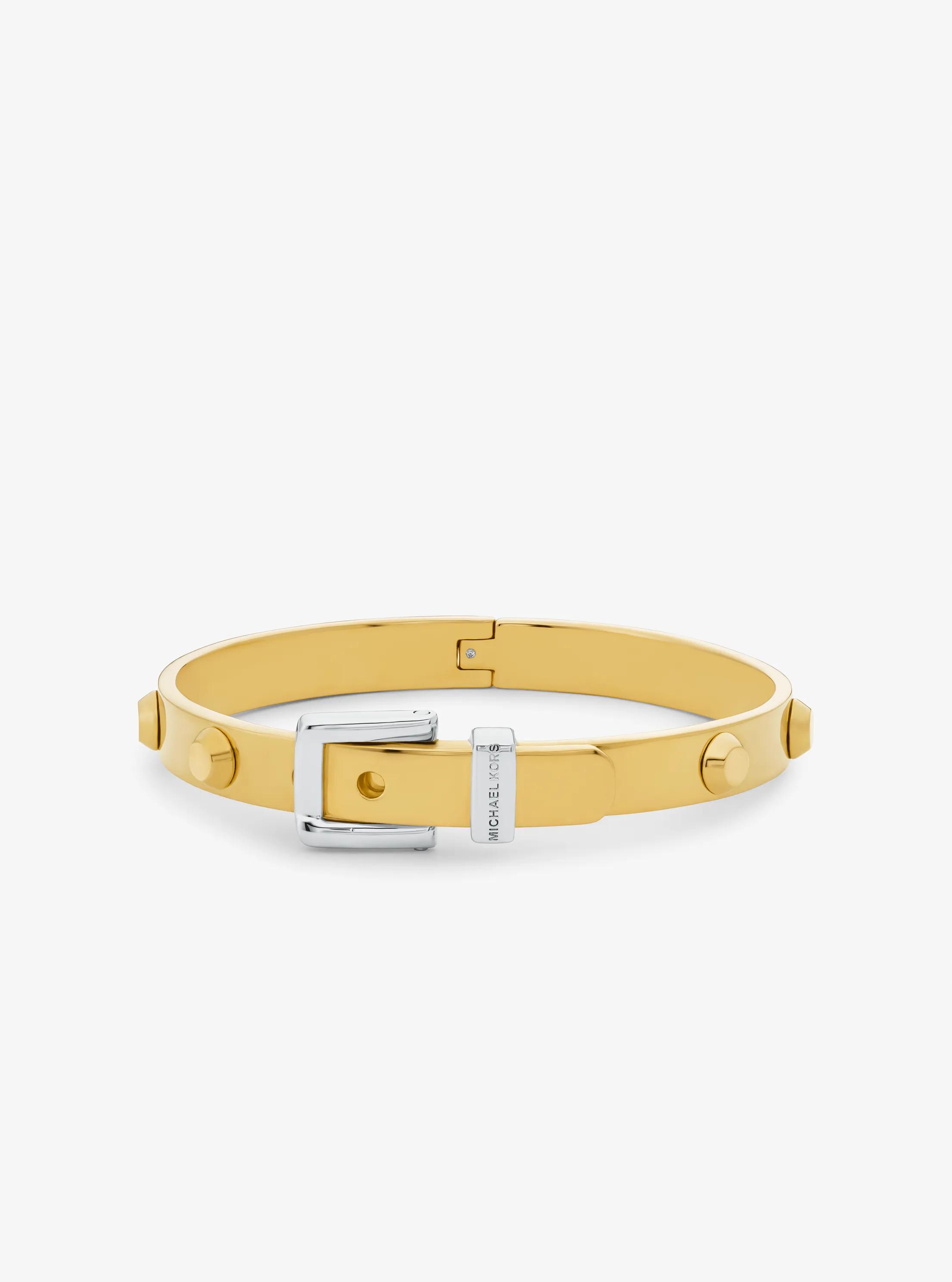 MK Petit bracelet rigide Colby en laiton plaqué en métal précieux - Or - Michael Kors