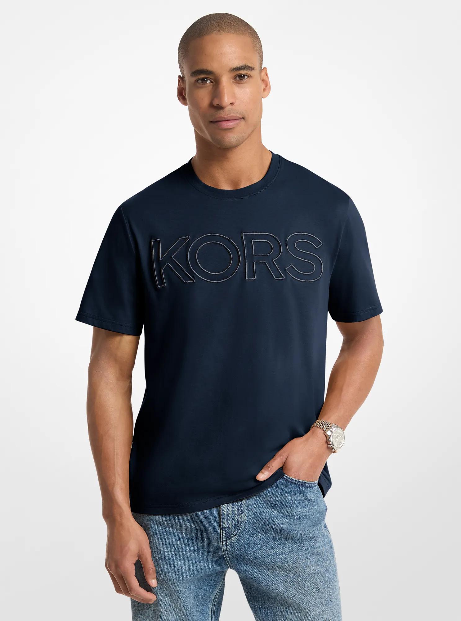 T-shirt KORS en jersey de coton in MINUIT | Michael Kors