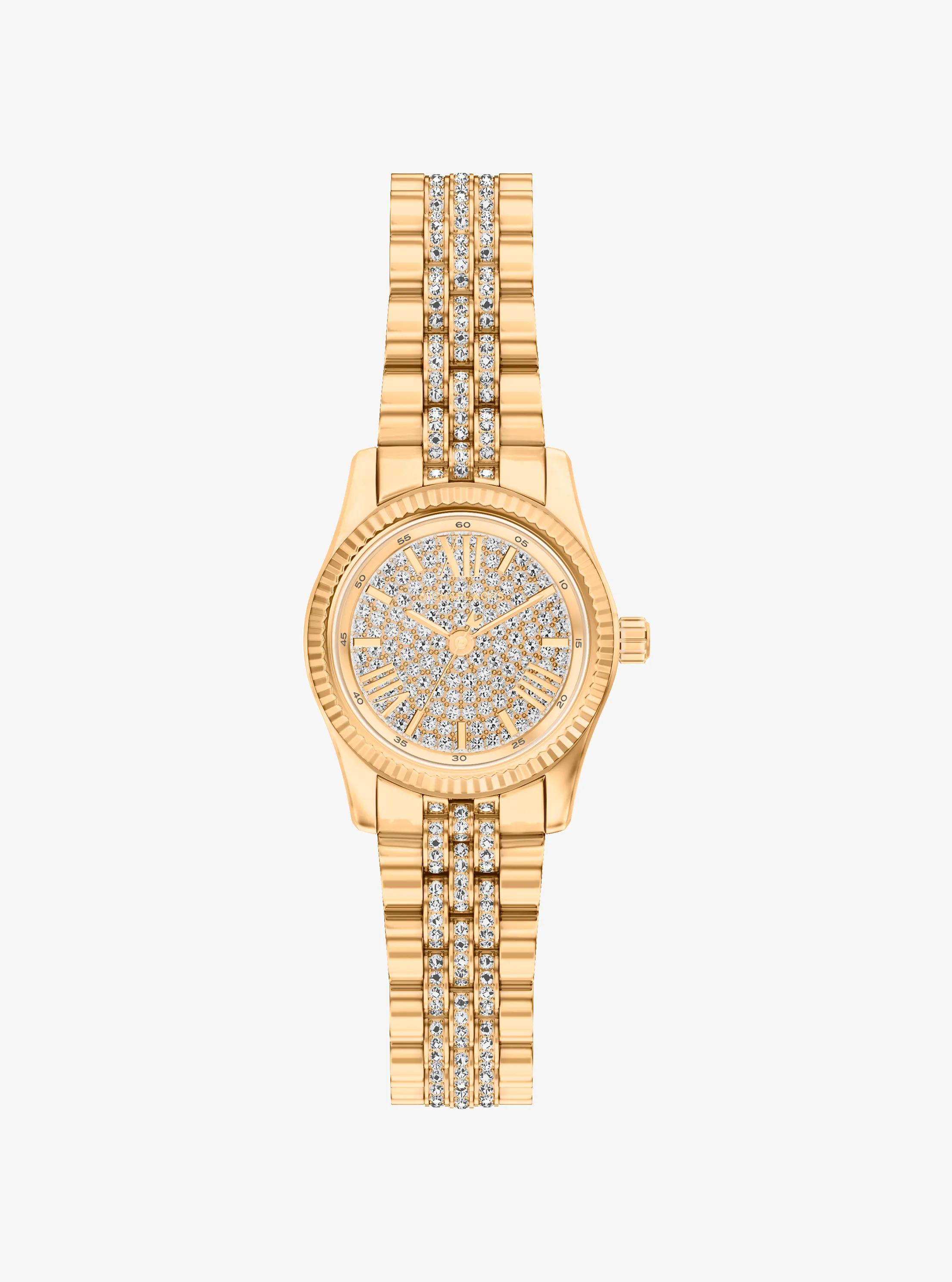 Reloj Lexington petite en tono dorado con incrustaciones in DORADO | Michael Kors