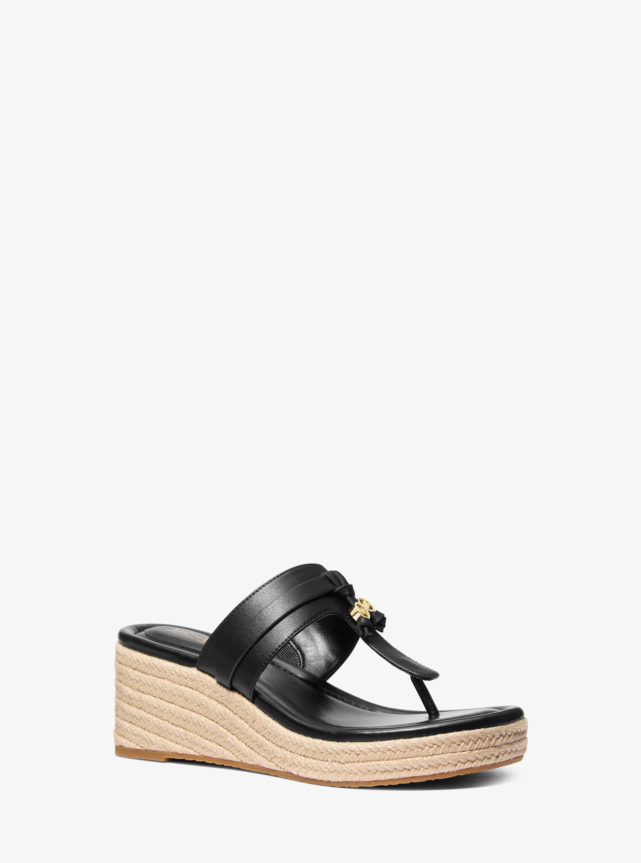 Sandale &agrave; talon compens&eacute; Zoe in NOIR | Michael Kors