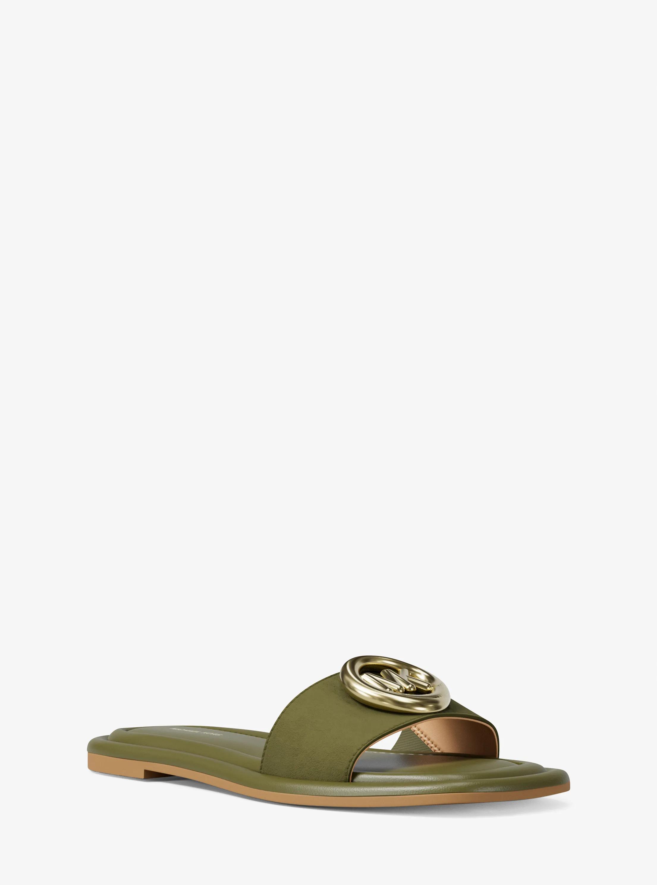 Milan Suede Slide Sandal in PISTACHIO | Michael Kors