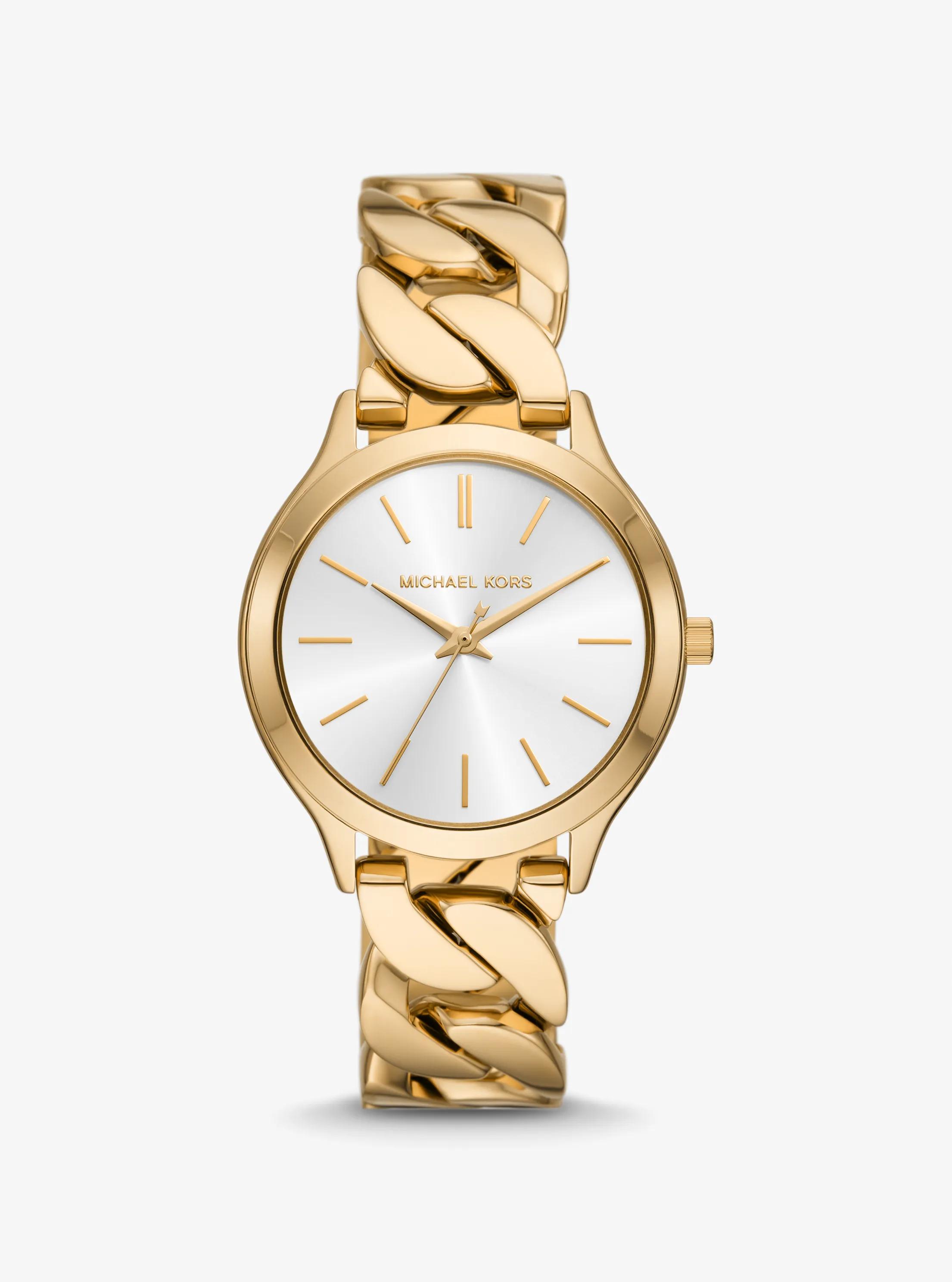 Reloj Runway fino en tono dorado con cadena de eslabones in DORADO | Michael Kors