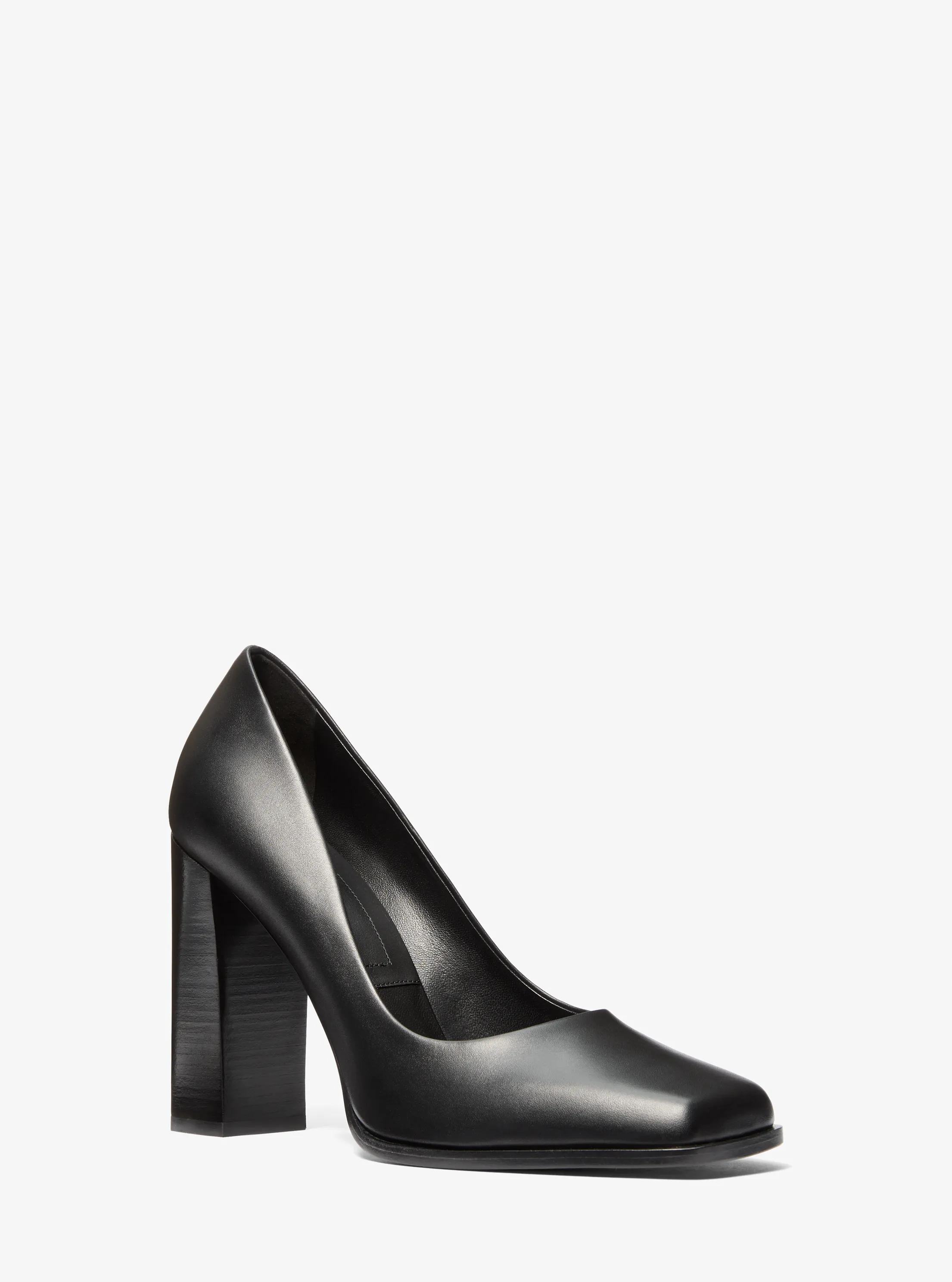 Jeanne Leather Pump in BLACK | Michael Kors