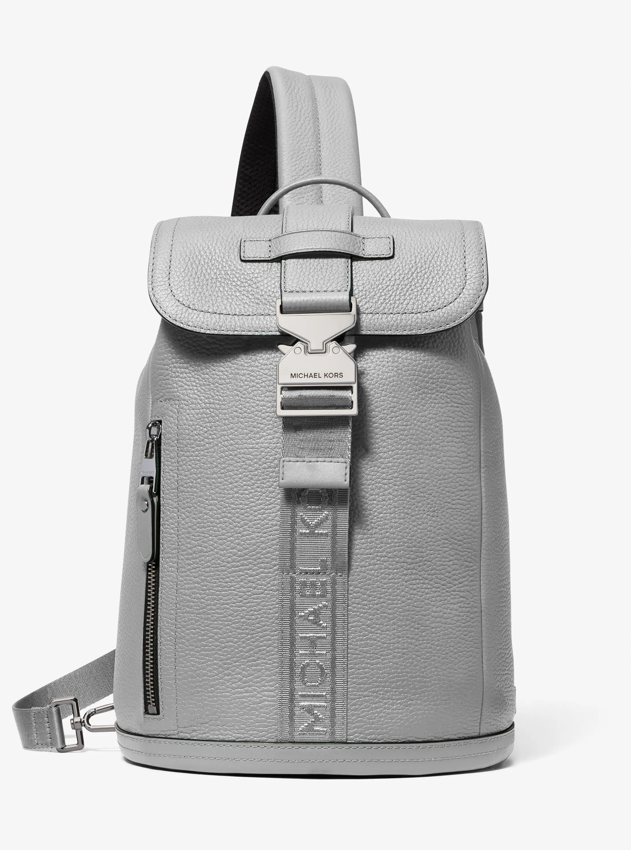 Hudson Leather Aviator Sling Pack in QUARRY GREY | Michael Kors