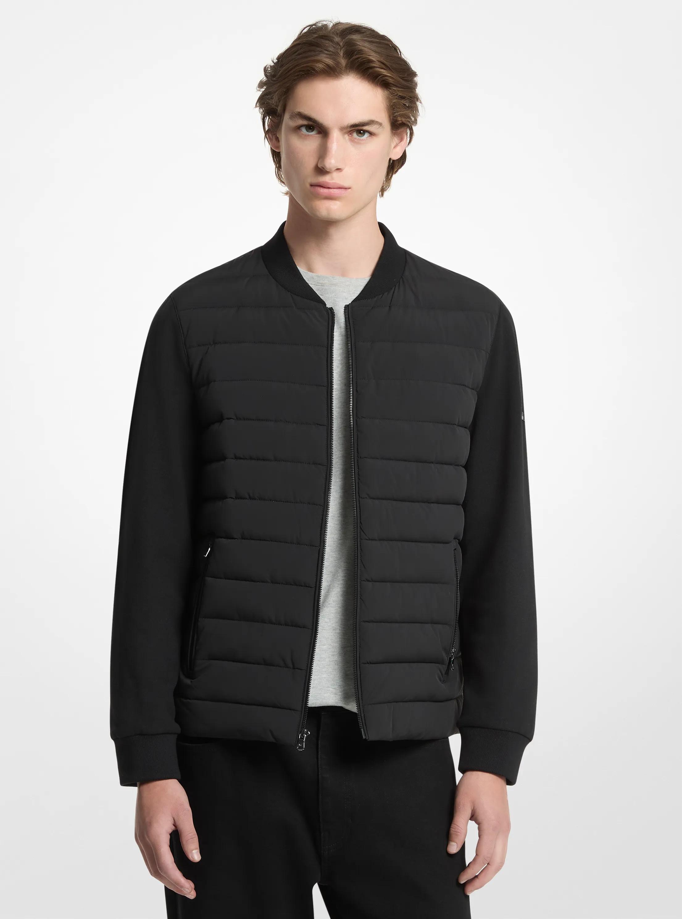 MK Veste bomber matelassée en mélange de matières - Noir - Michael Kors
