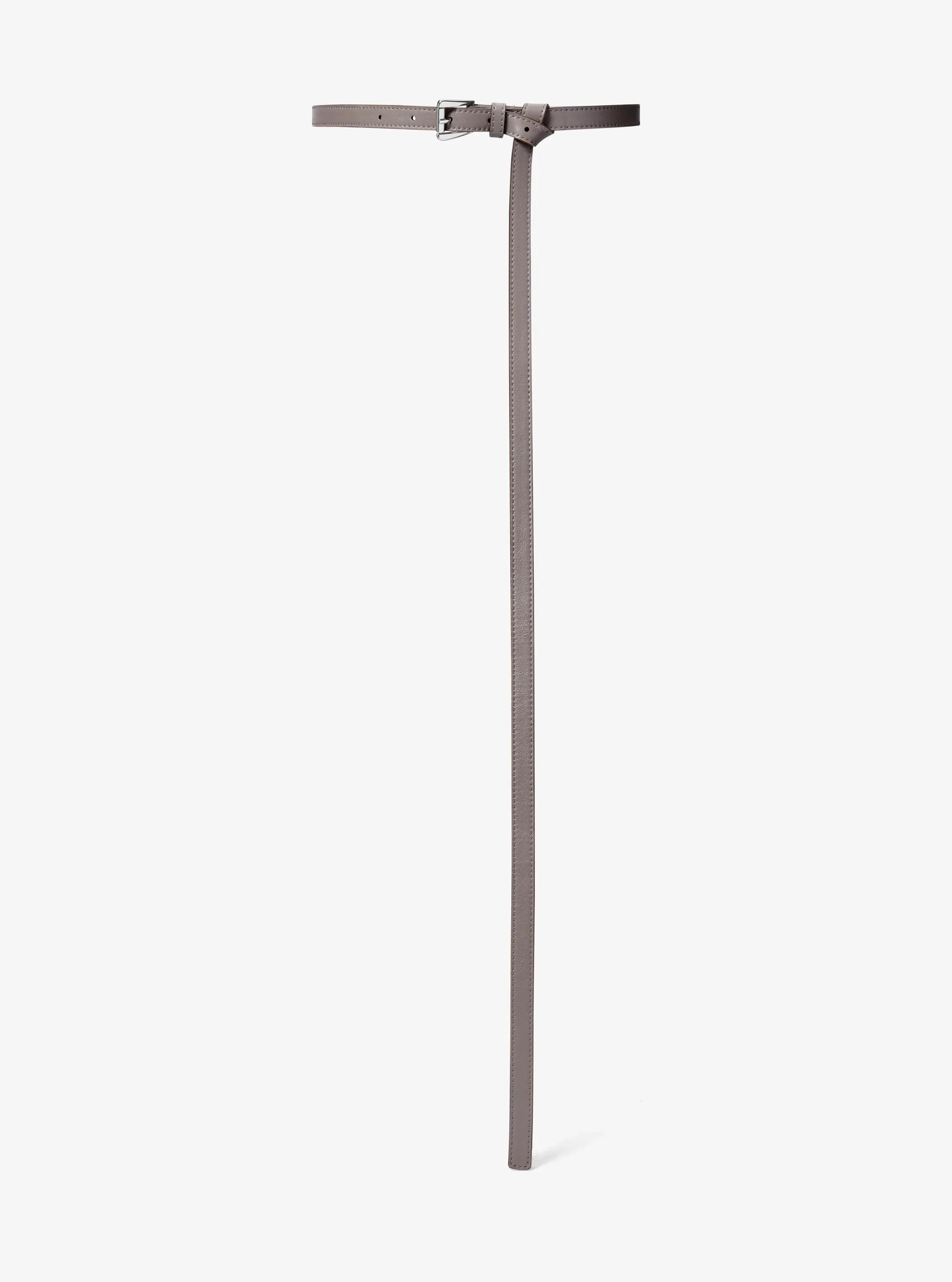 Joni Leather Skinny Trouser Belt in SLATE | Michael Kors