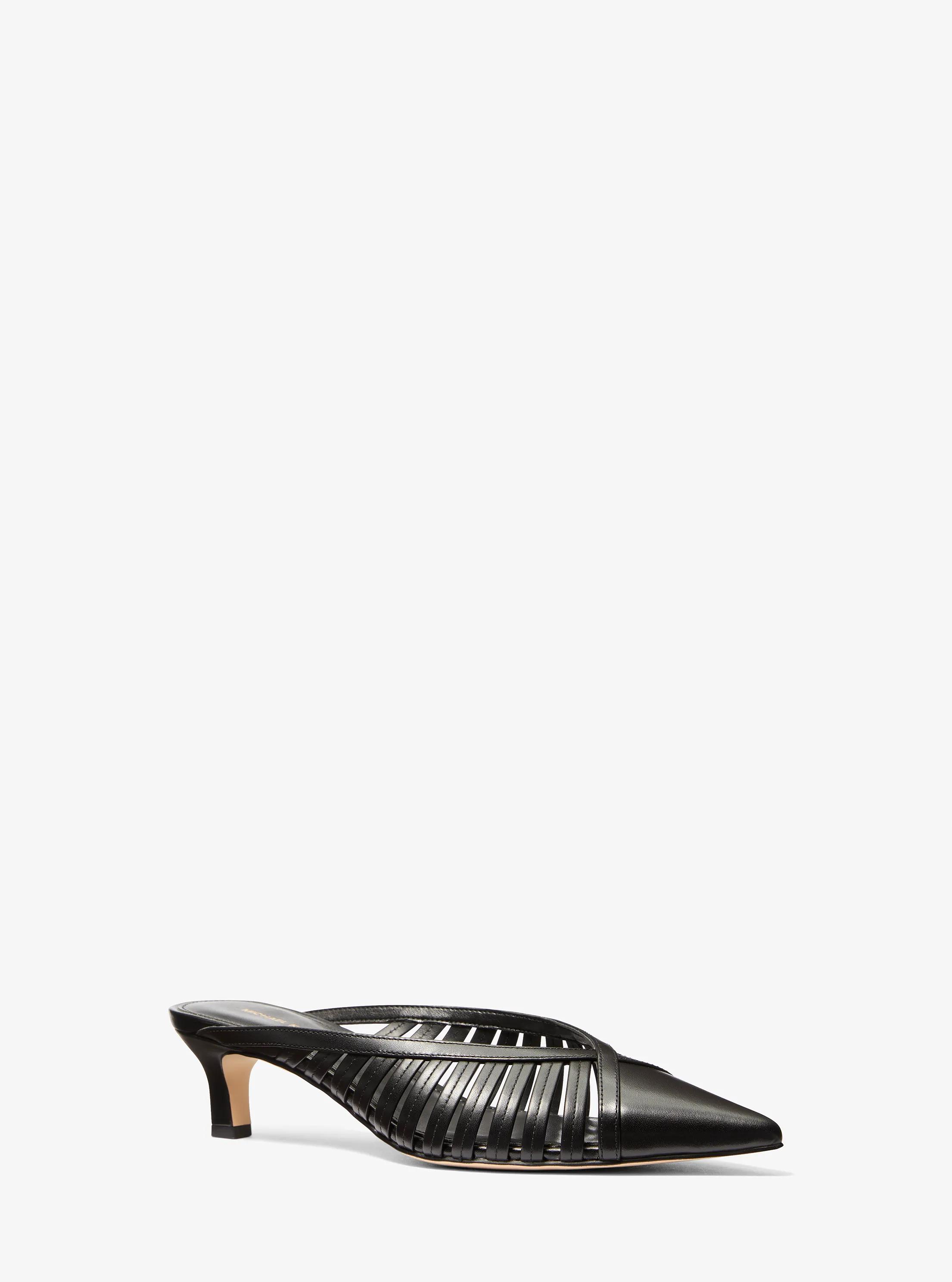 Adriana Leather Mule in BLACK | Michael Kors