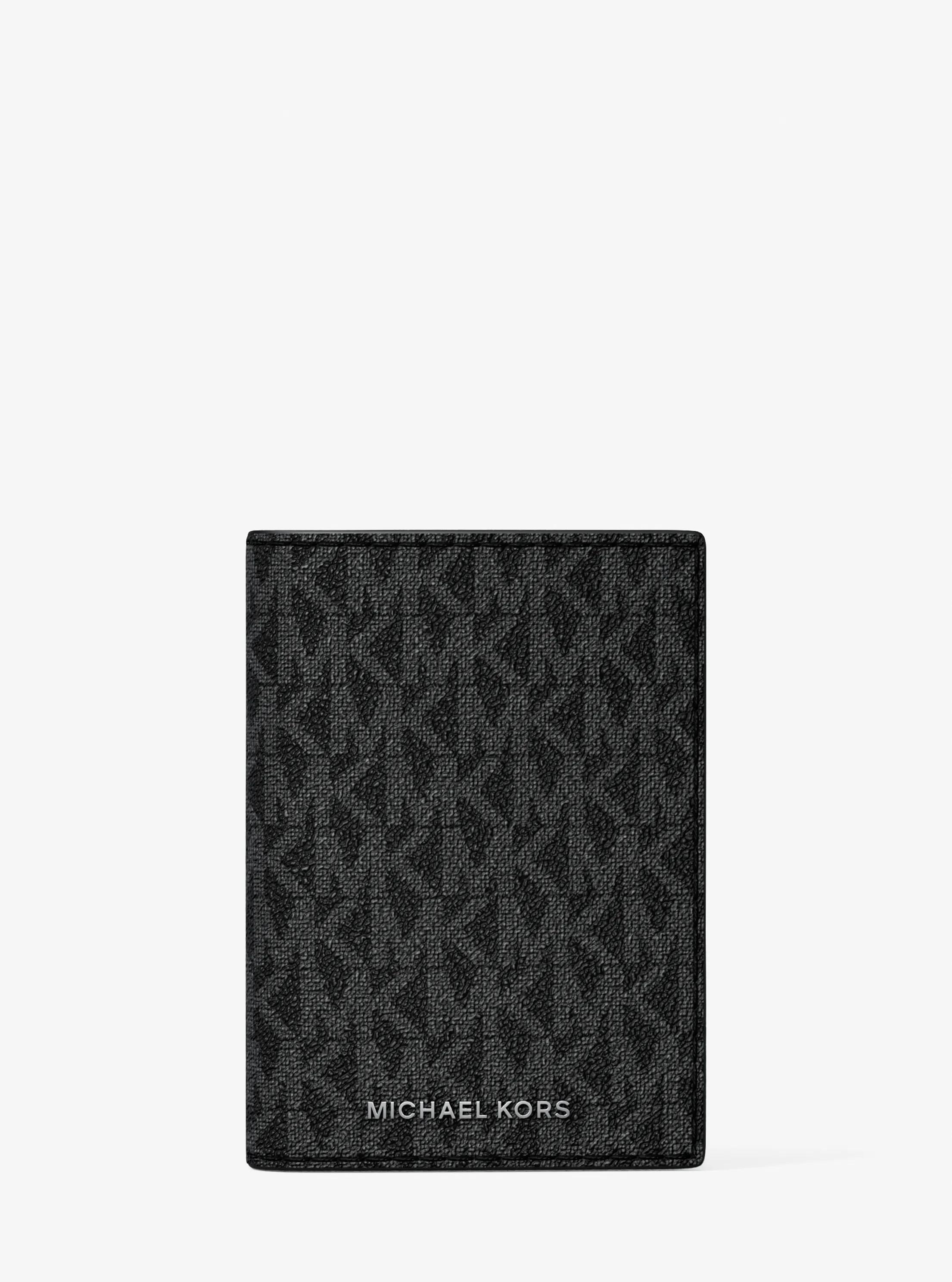MK Porte-cartes Folio Hudson à logo Signature - Noir - Michael Kors