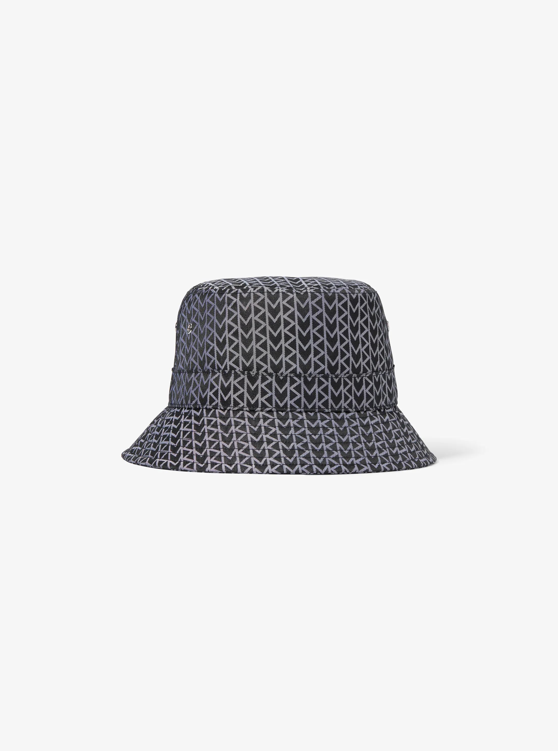 Chapeau seau en jacquard &agrave; logo MK2000 in NICKEL | Michael Kors