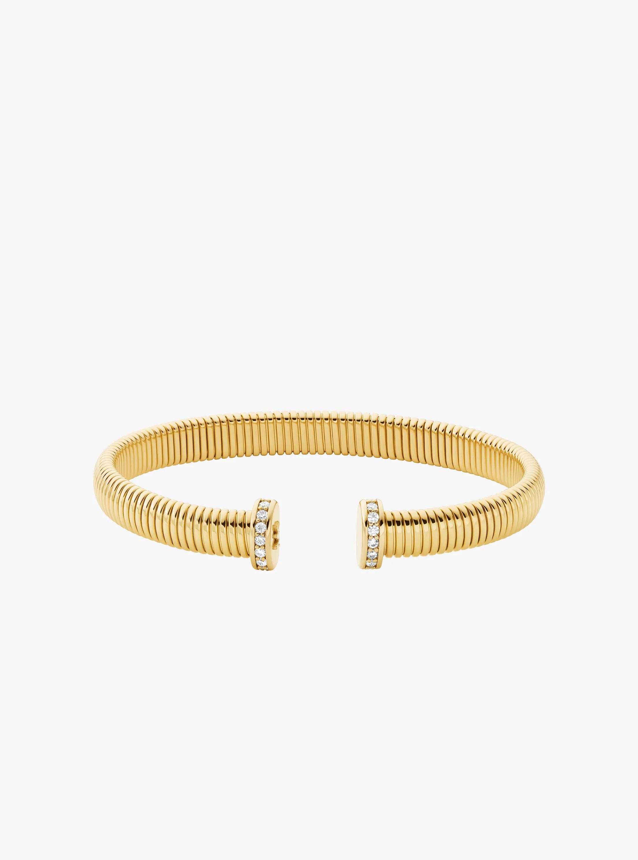 Ribbon Flex Pav&eacute; Cuff in GOLD | Michael Kors
