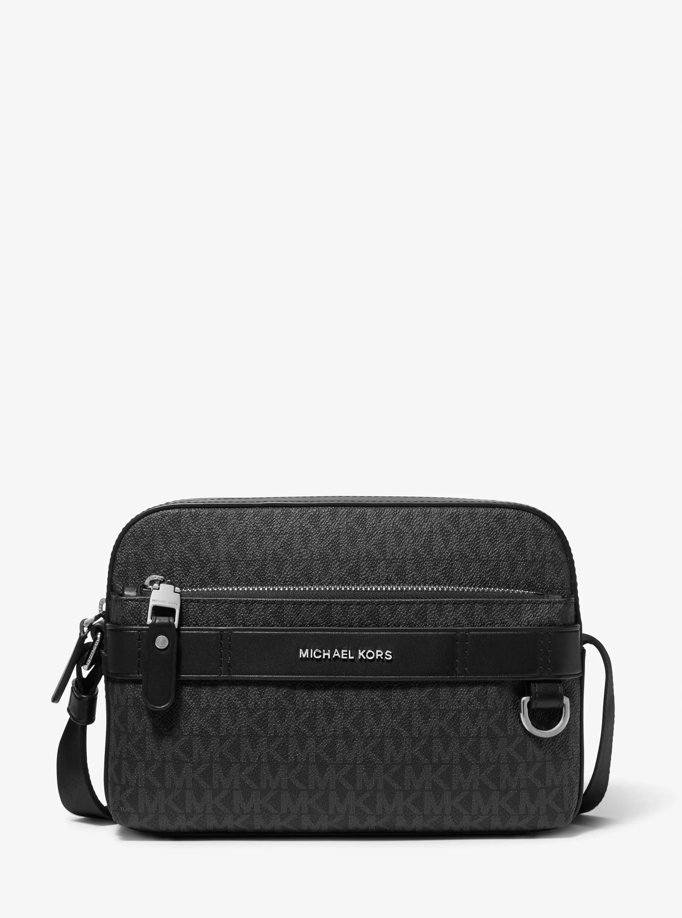 Hudson Logo Utility Crossbody Bag in BLACK | Michael Kors