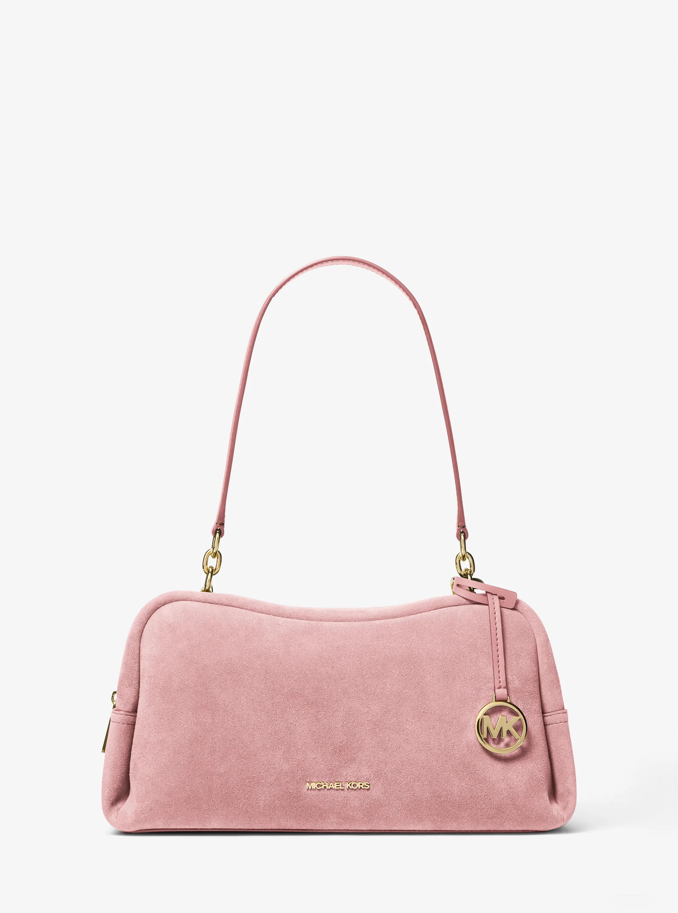 Cecily Medium Suede Shoulder Bag in POWDER BLUSH | Michael Kors