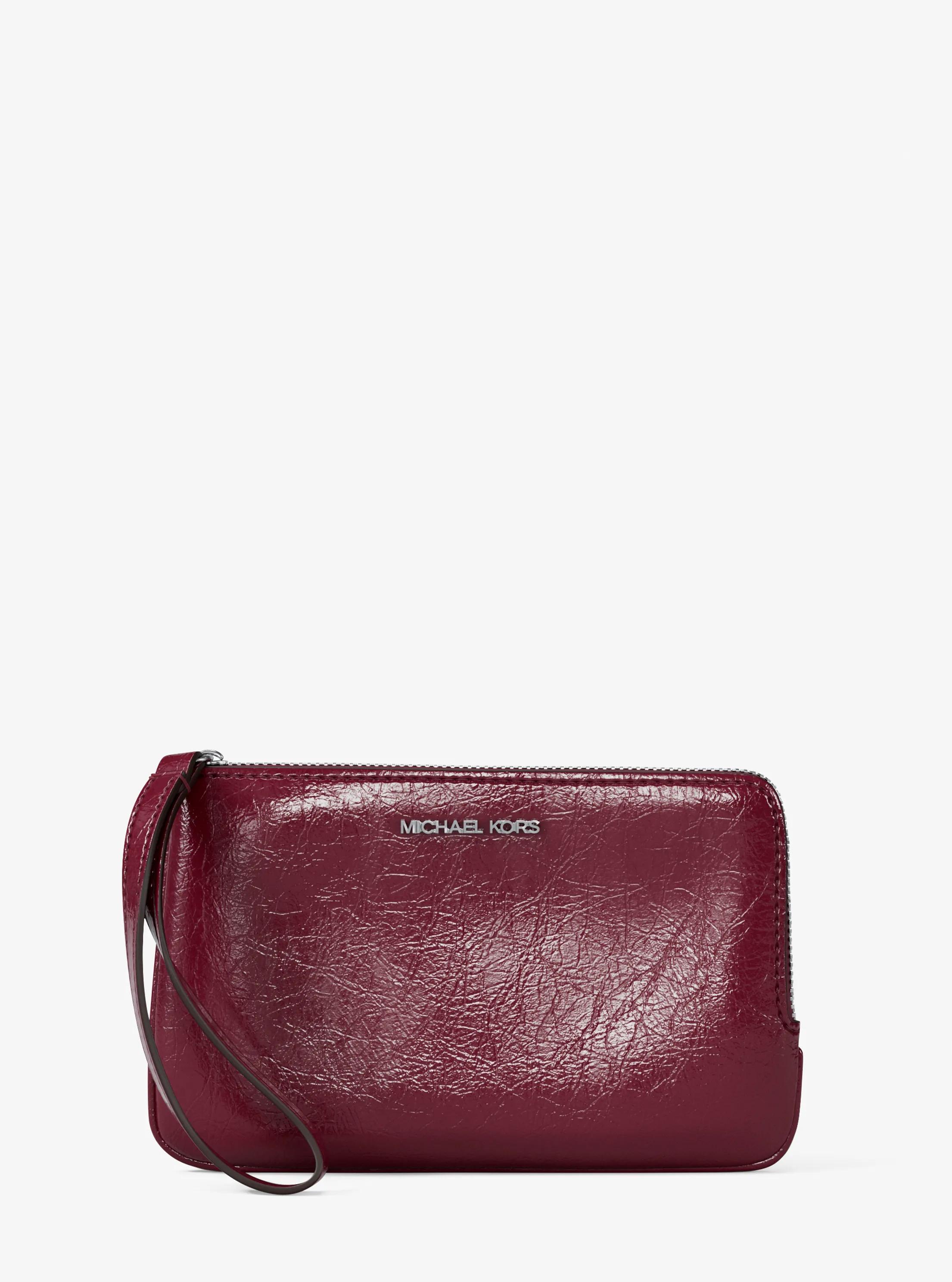 Bolso de pulsera Jet Set Travel peque&ntilde;o con acabado craquelado in GRANATE | Michael Kors