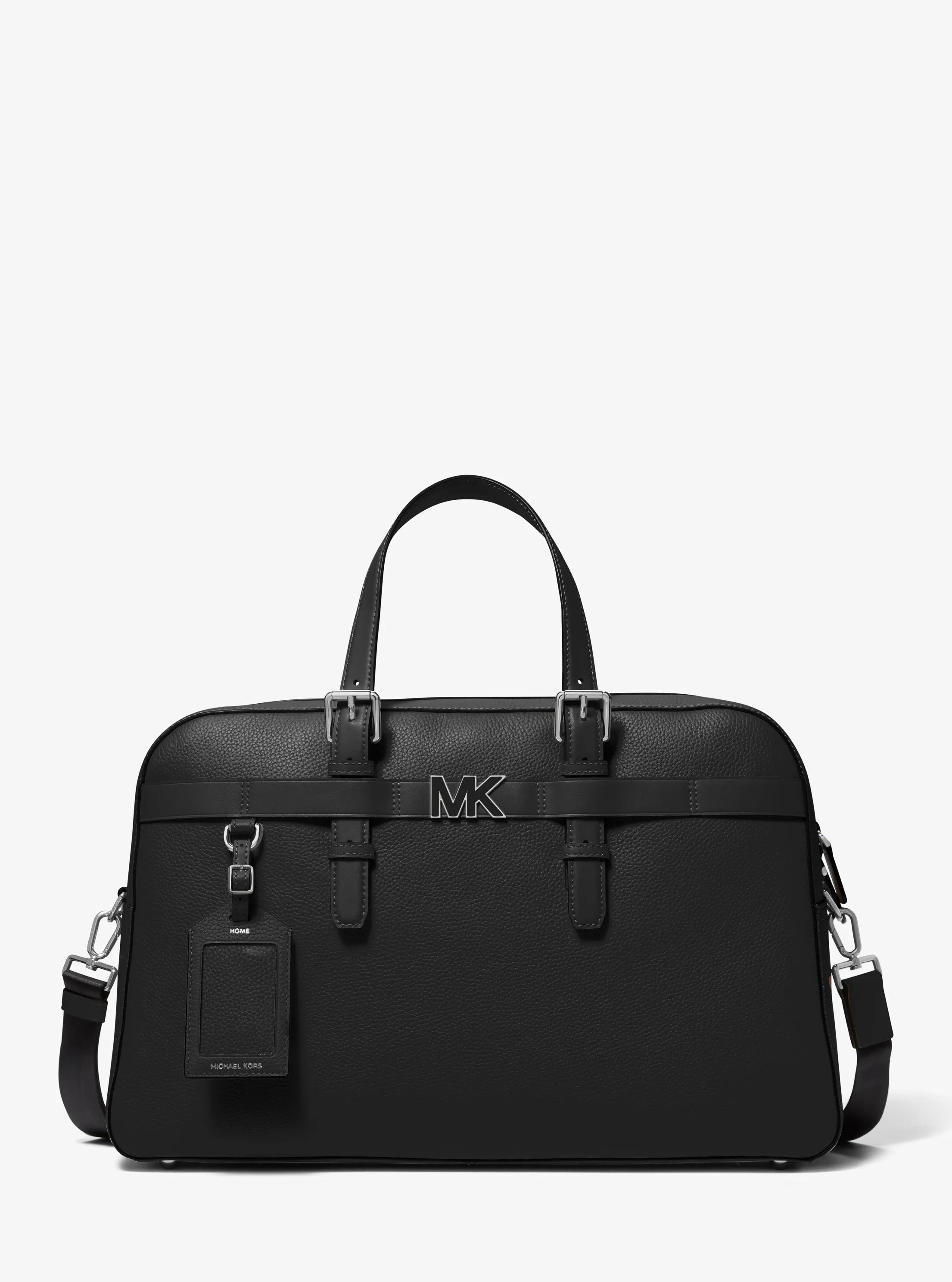 Bolso de viaje Hudson de piel granulada in NEGRO | Michael Kors