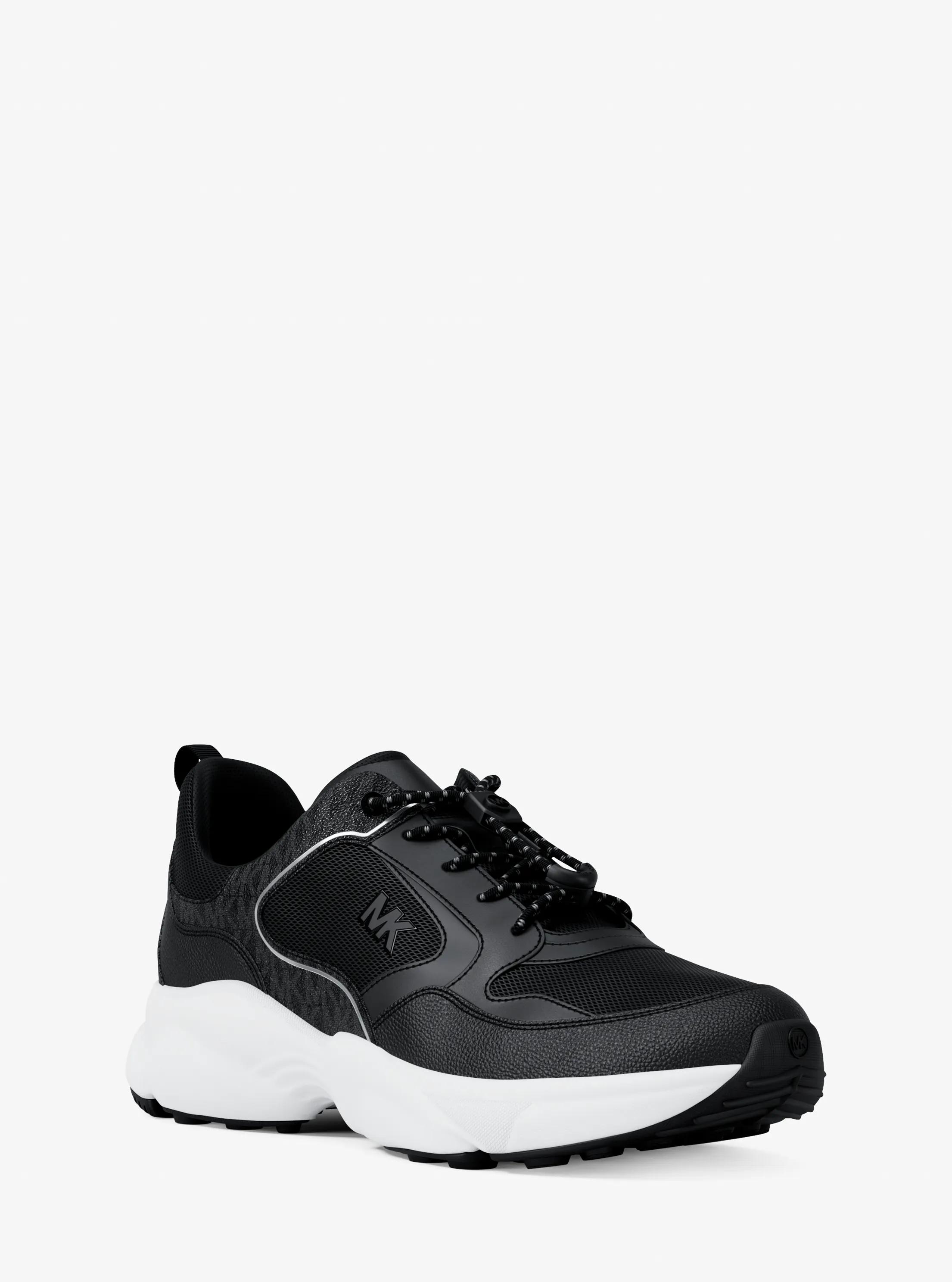 Jett Mixed-Media Trainer in BLACK | Michael Kors