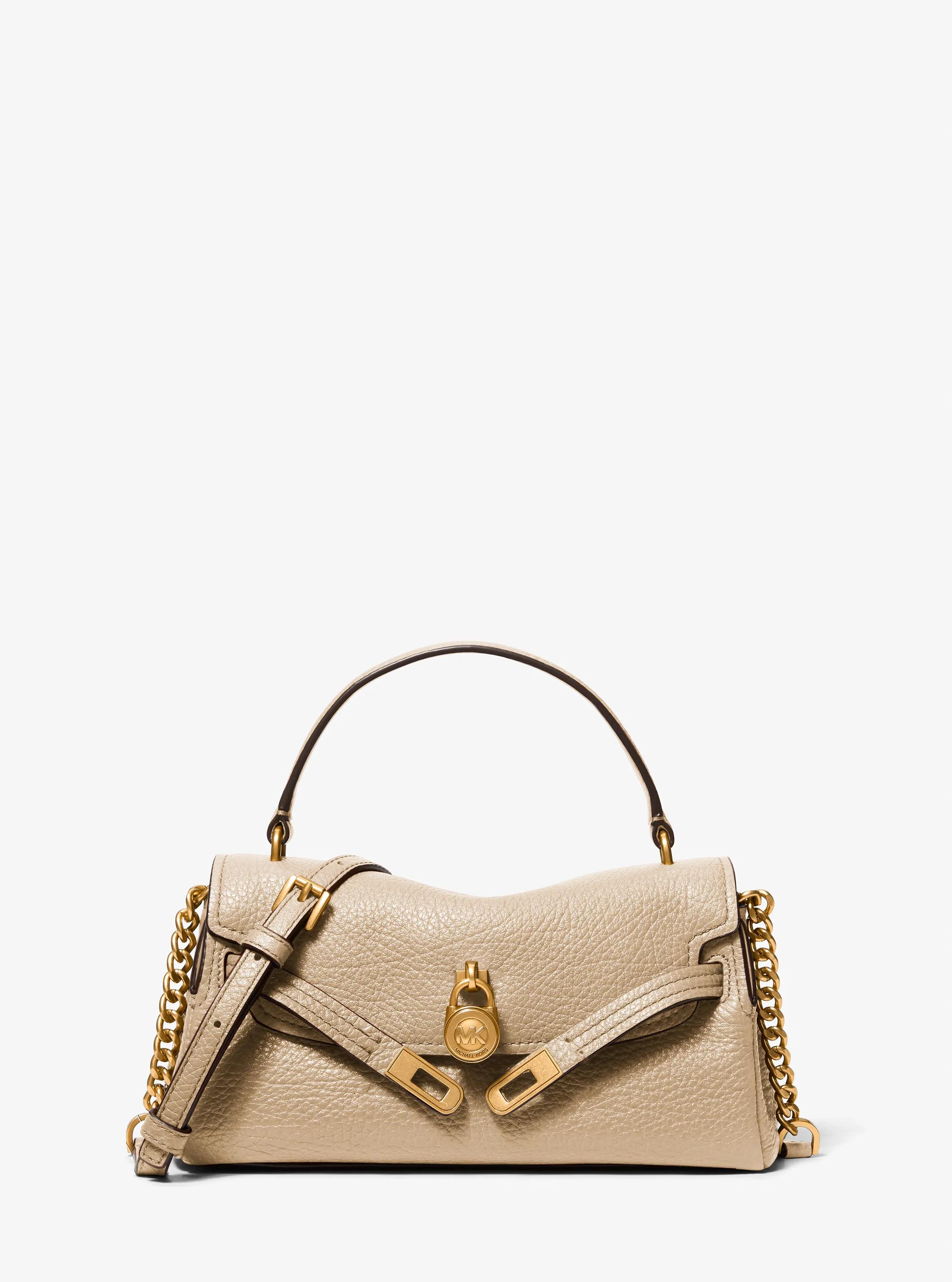 Weiche Umh&auml;ngetasche Hamilton Moderne Extra-Small aus texturiertem Leder in KHAKI | Michael Kors