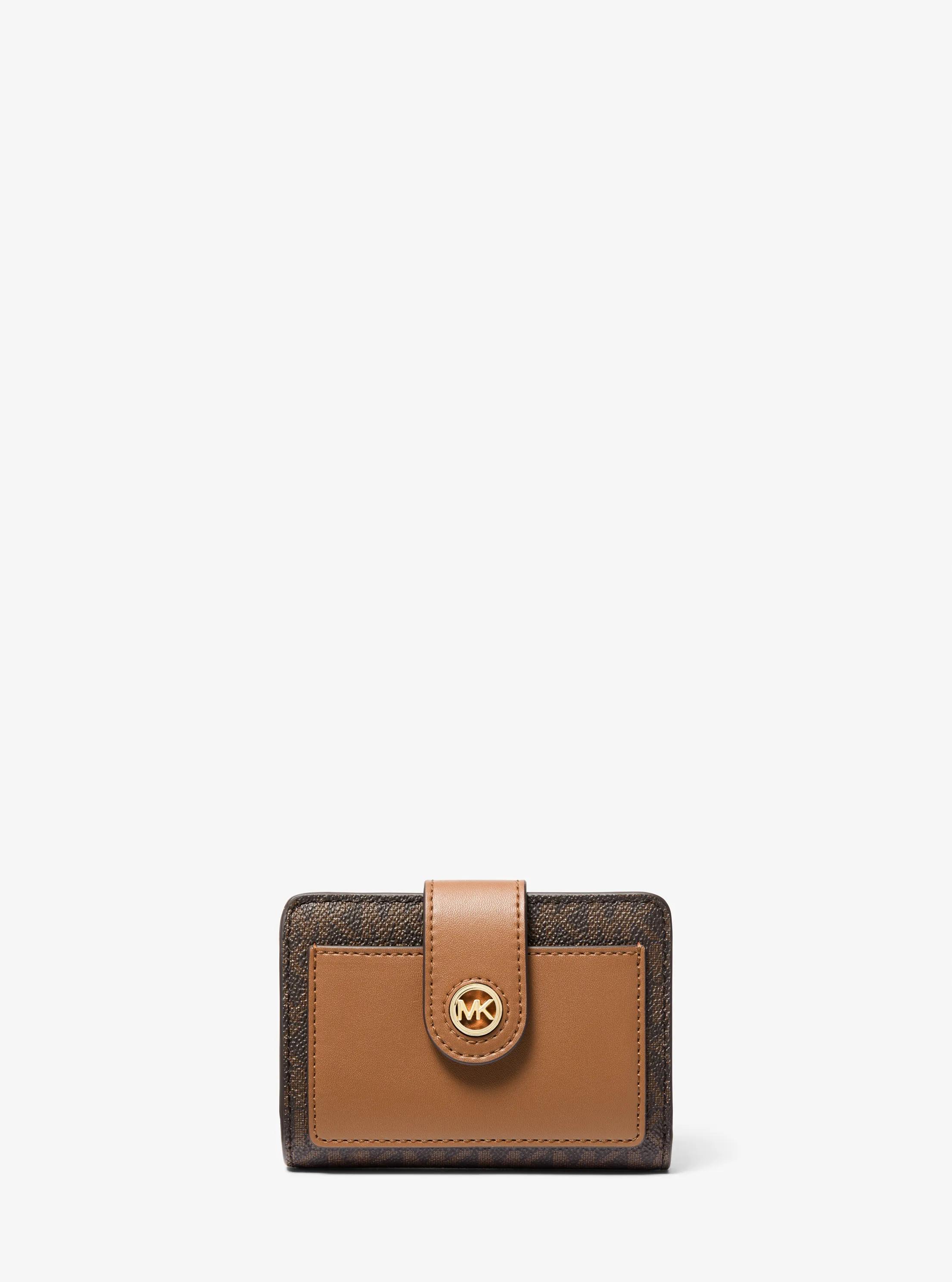 Small Signature Logo Wallet in BRN/ACORN | Michael Kors