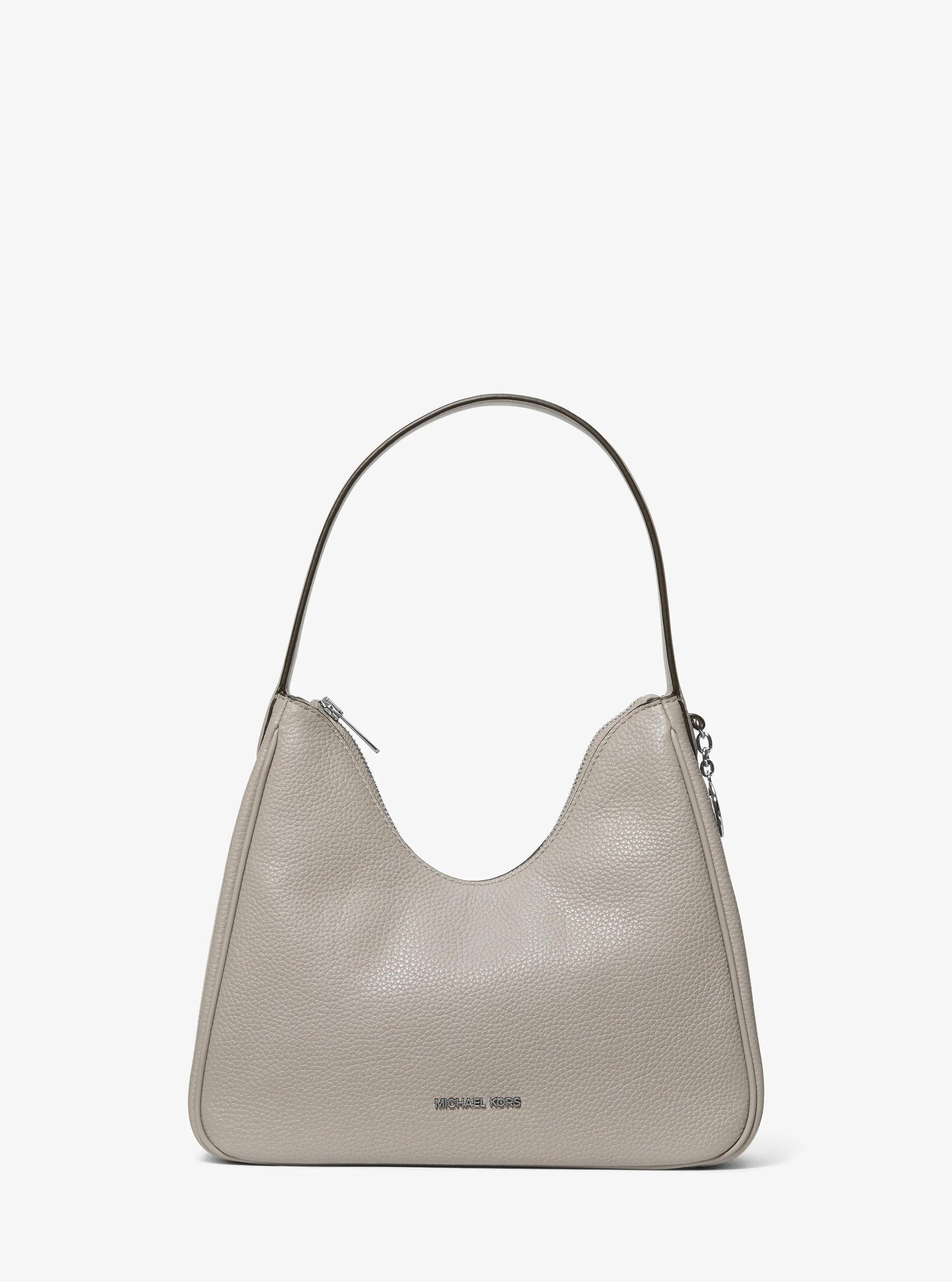 Bolso de hombro hobo Nayla peque&ntilde;o de piel granulada in GRIS PERLA | Michael Kors