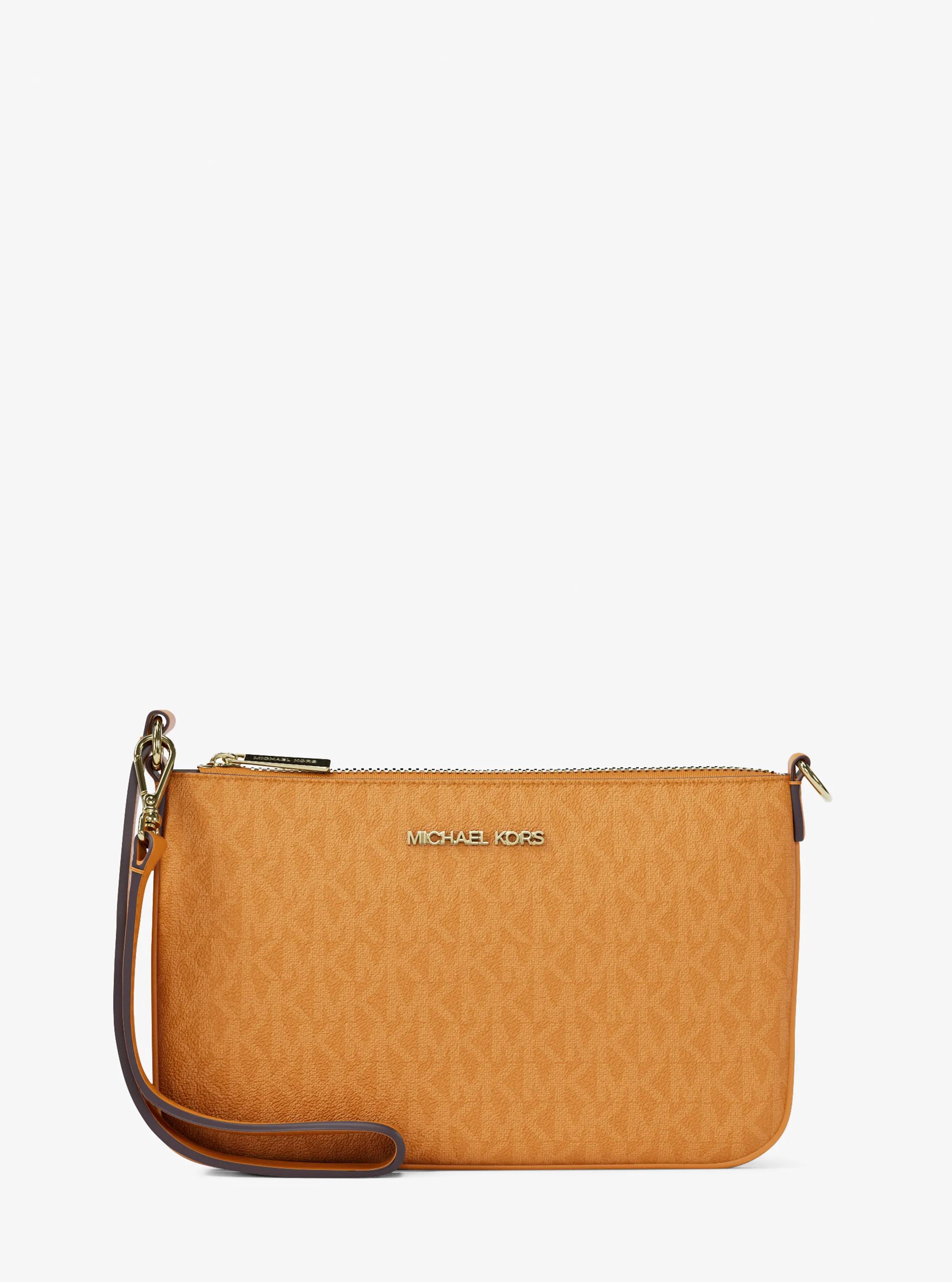 Jet Set Small Signature Logo Convertible Wristlet in RADIANT ORANGE | Michael Kors