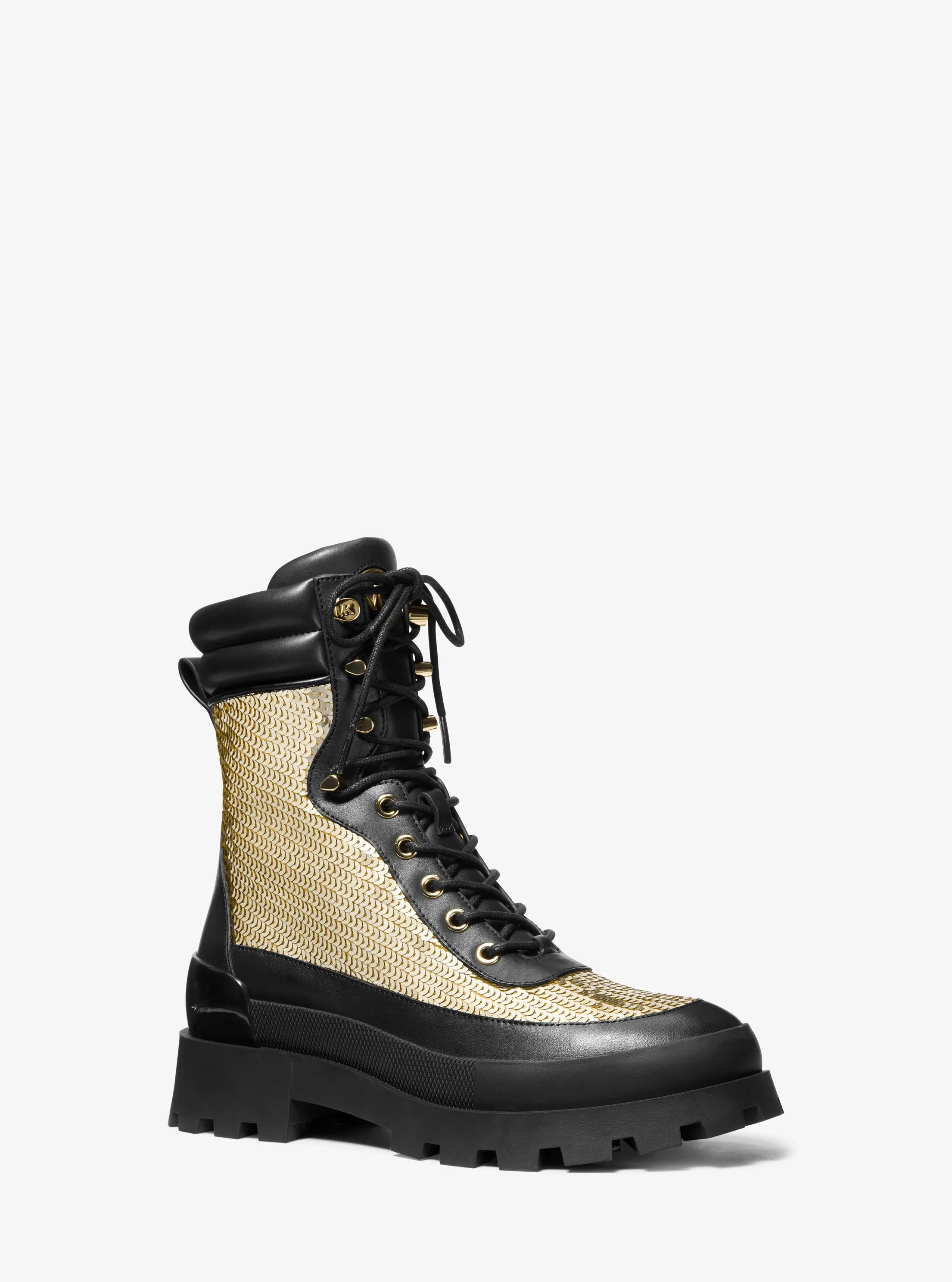 Bota Rowan de piel con adornos y cordones