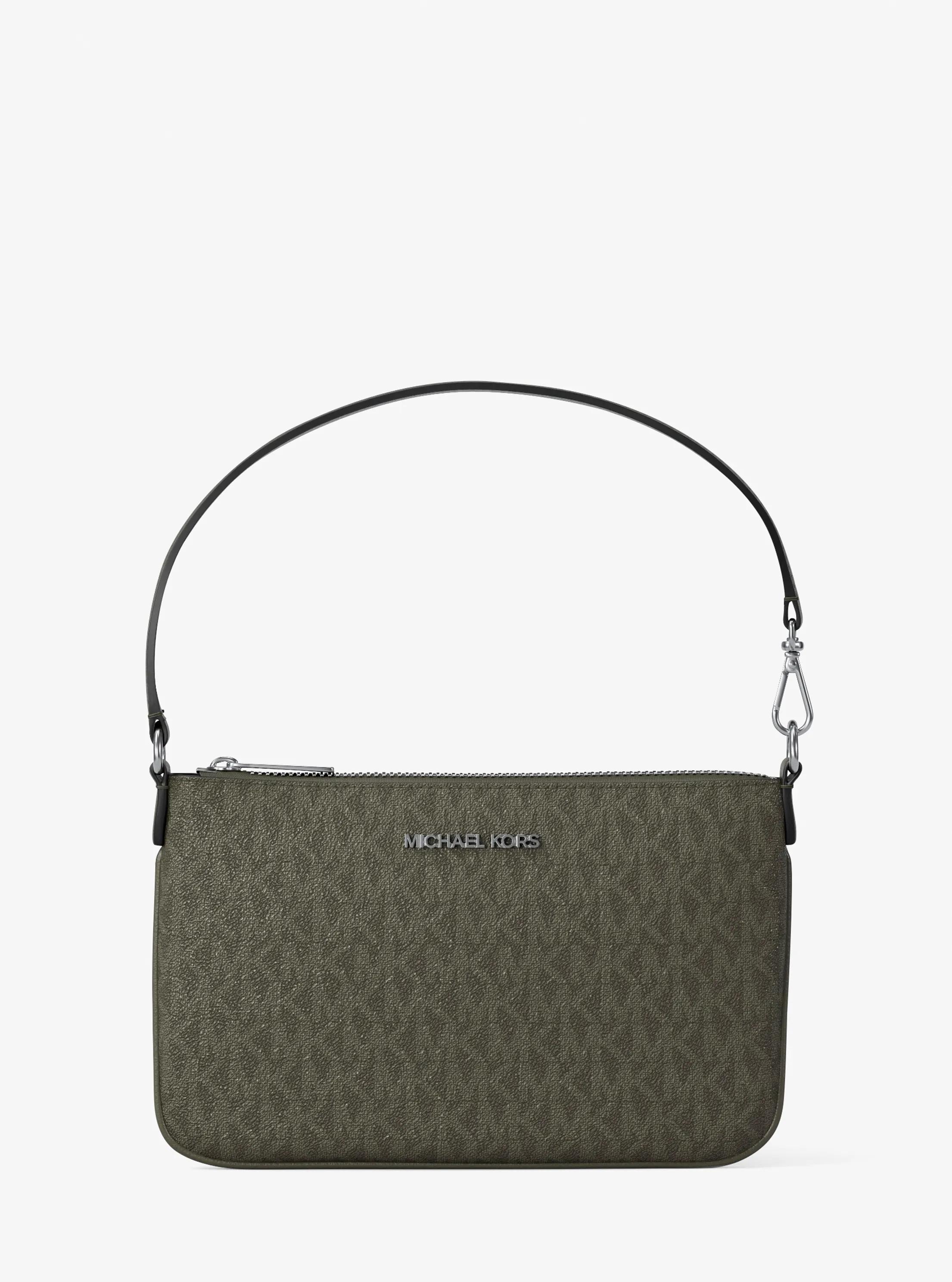 Jet Set Small Signature Logo Convertible Wristlet in OLIVE | Michael Kors