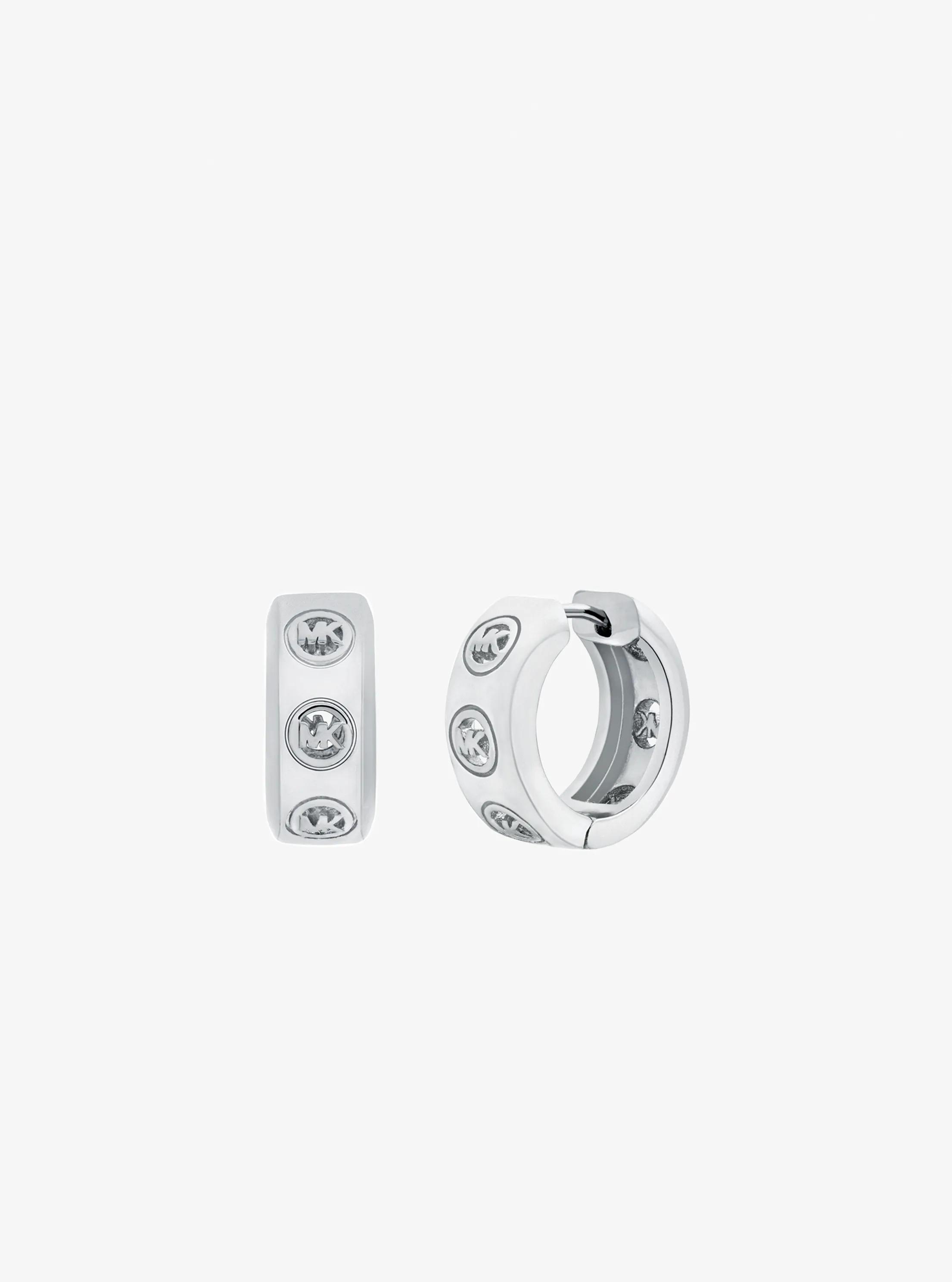 MK Boucles d'oreilles huggies à logo - Argent - Michael Kors