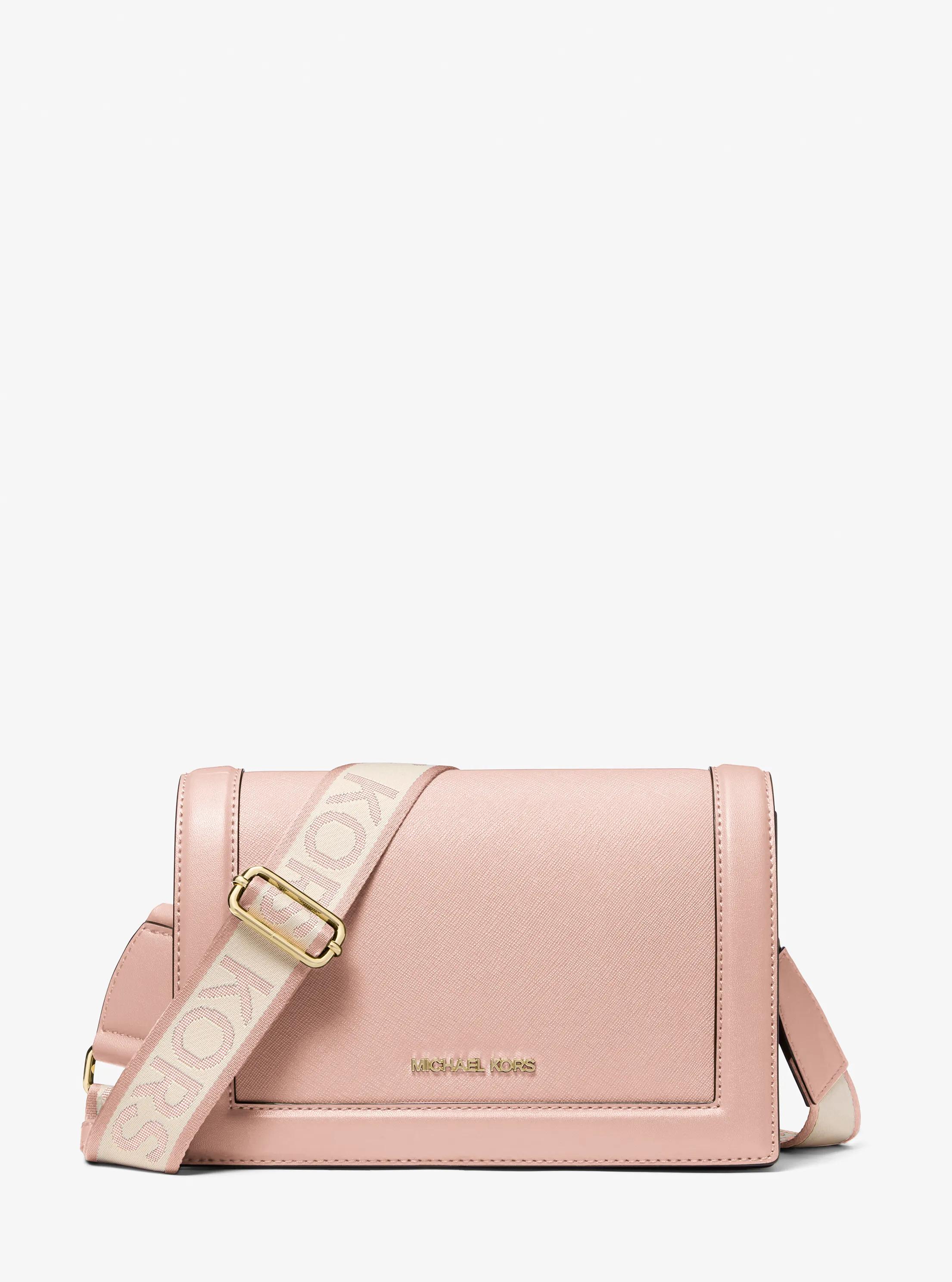 Borsa a tracolla Jet Set grande in pelle Saffiano in ROSA TENUE | Michael Kors