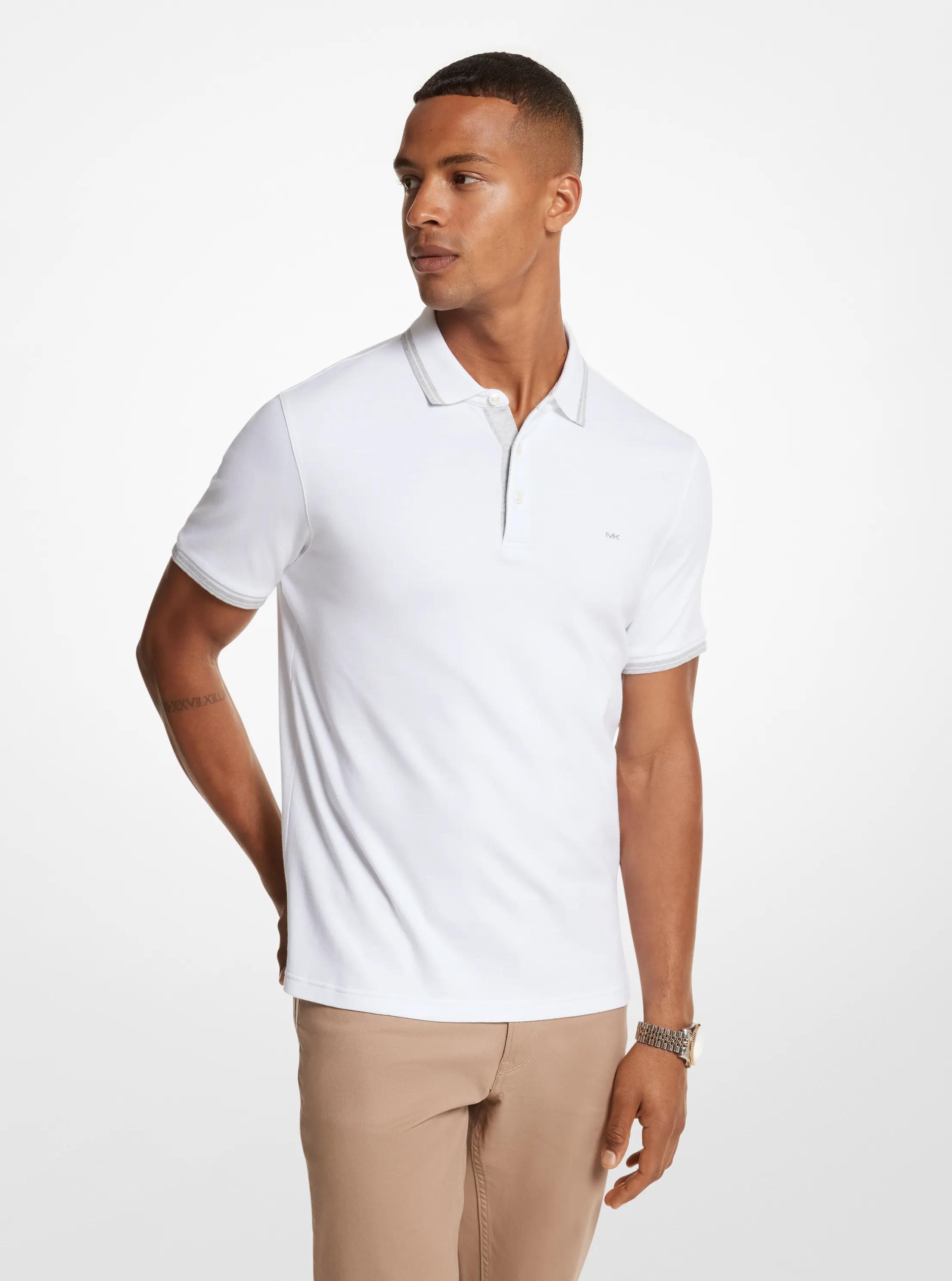 Greenwich Cotton Polo Shirt in WHITE | Michael Kors
