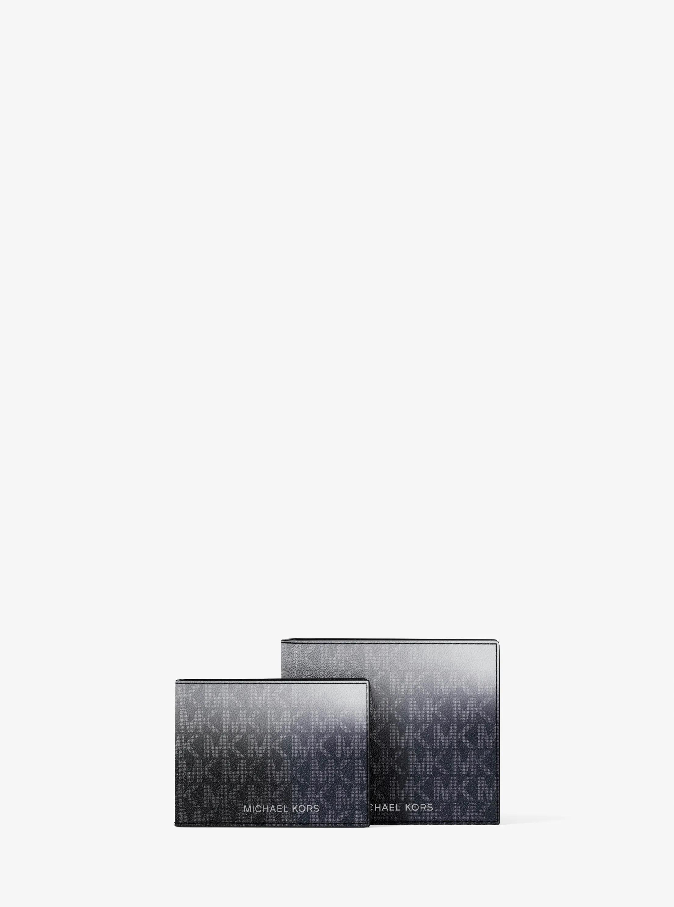 Cooper Ombr&eacute; Signature Logo Billfold Wallet With Passcase in BLACK COMBO | Michael Kors