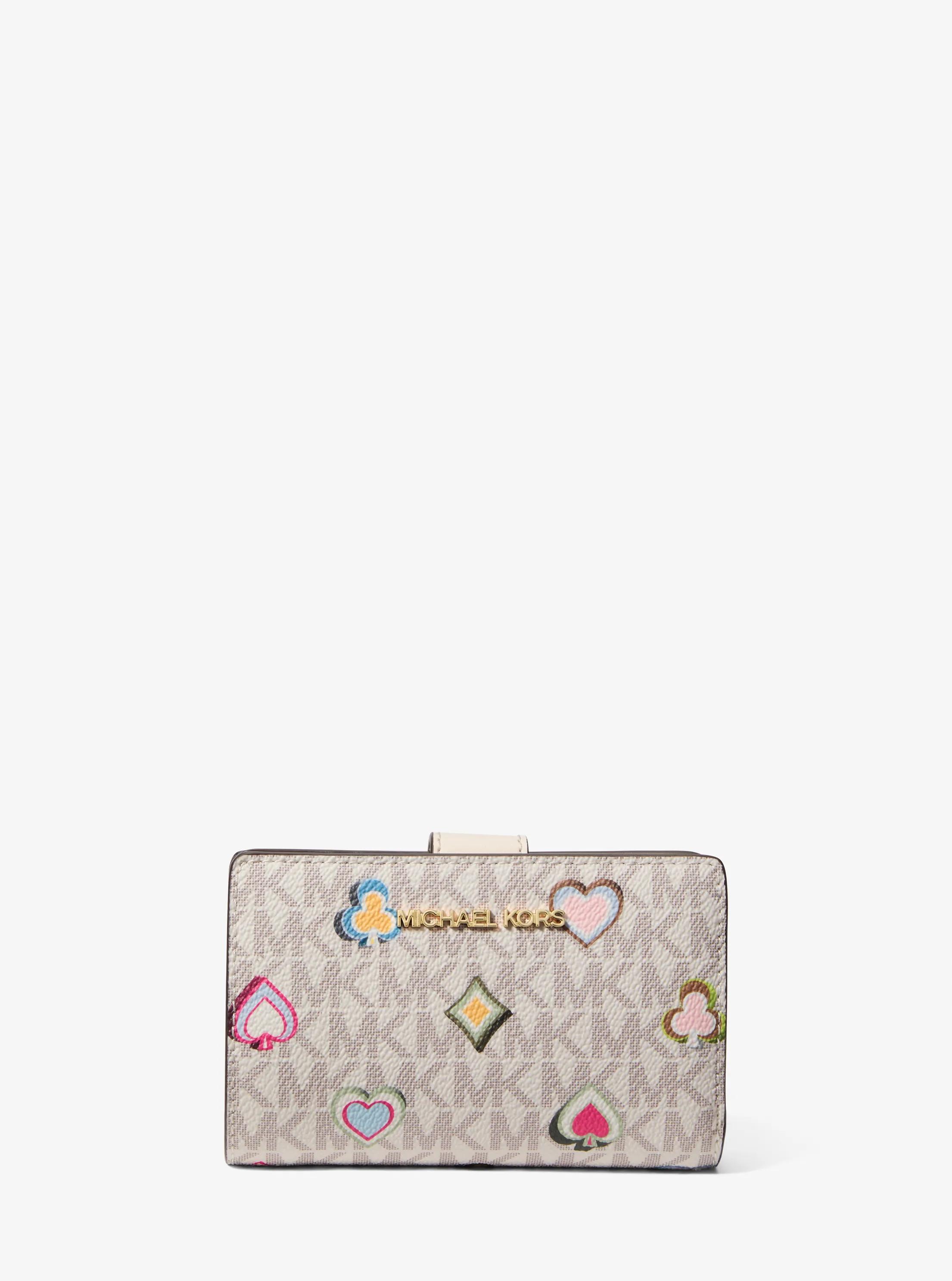 Jet Set Medium Printed Signature Logo Wallet in LT CRM MULTI | Michael Kors