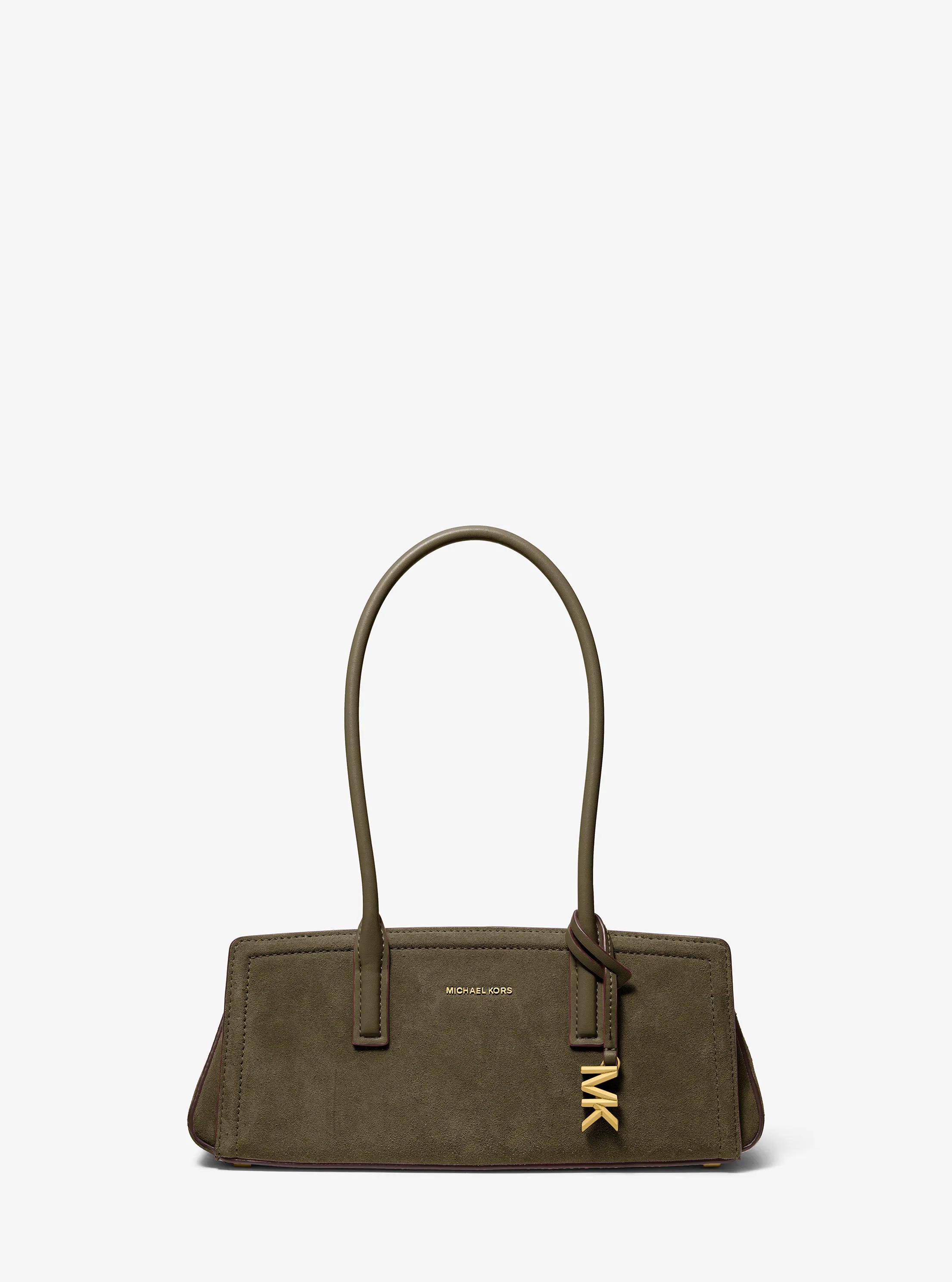 Laila Small Suede Shoulder Bag in LODEN | Michael Kors