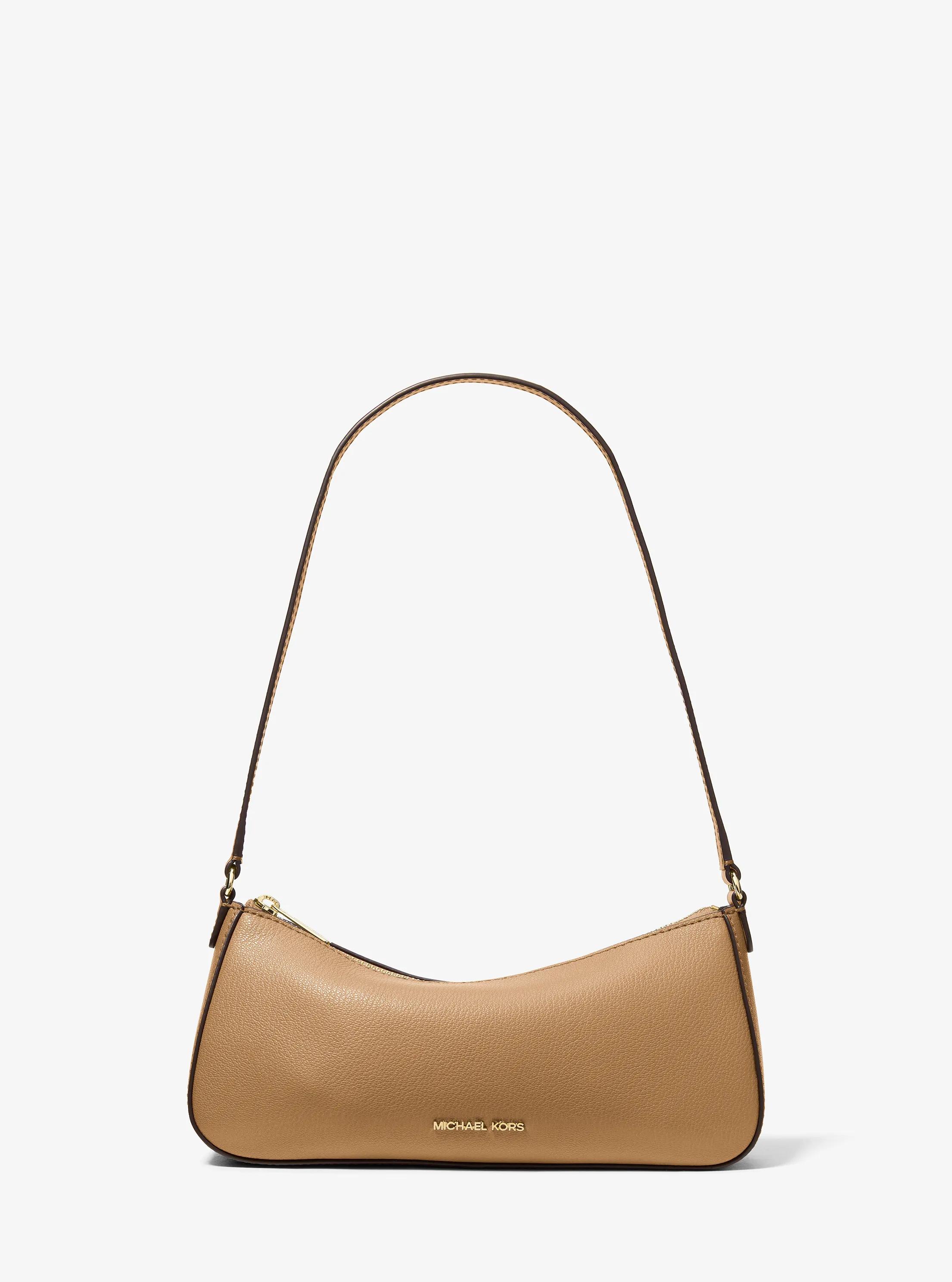 Sammy Small Leather Pochette in CAMEL | Michael Kors