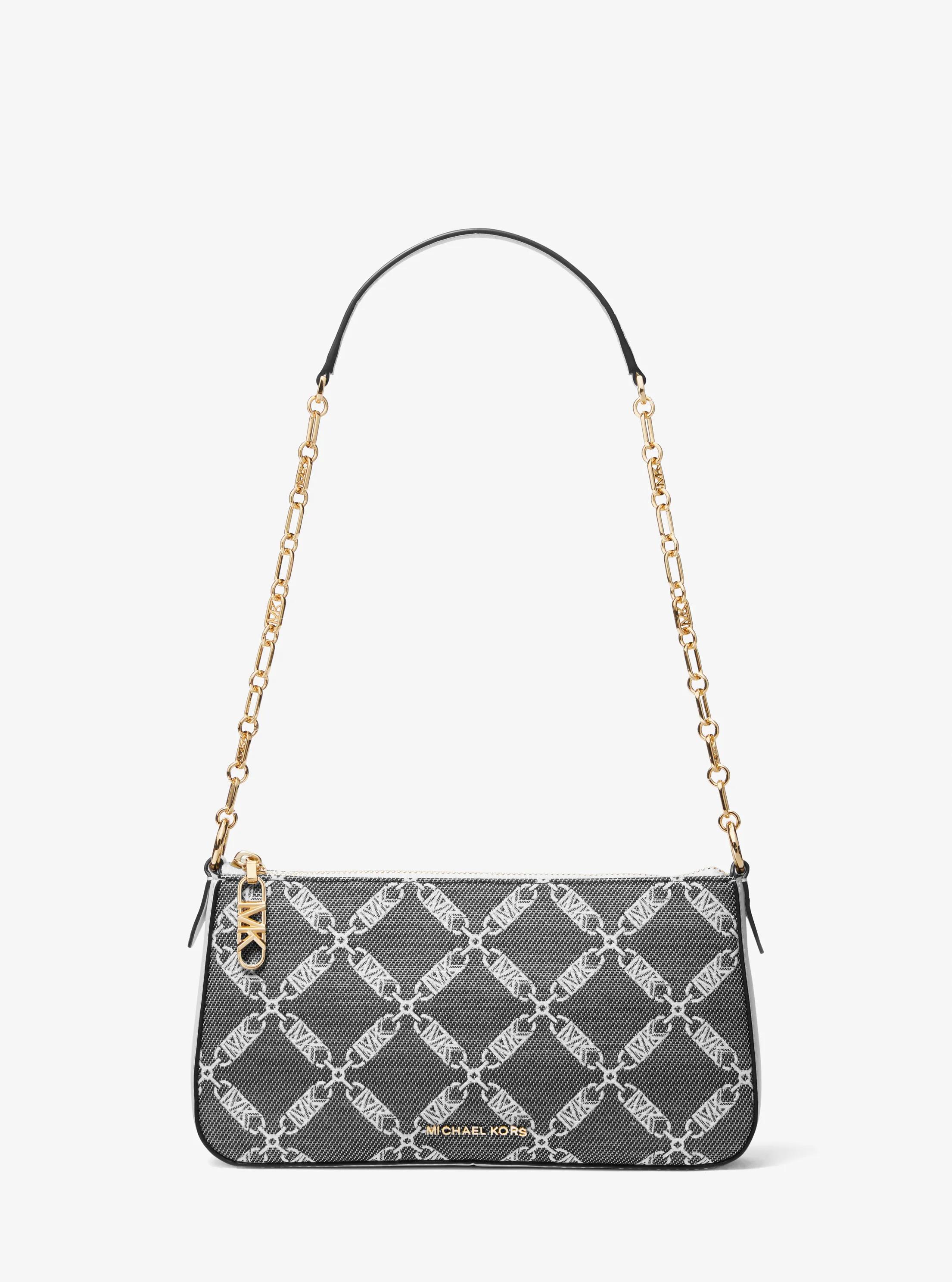 Bolso de hombro mediano con logotipo imperio y cadena de eslabones