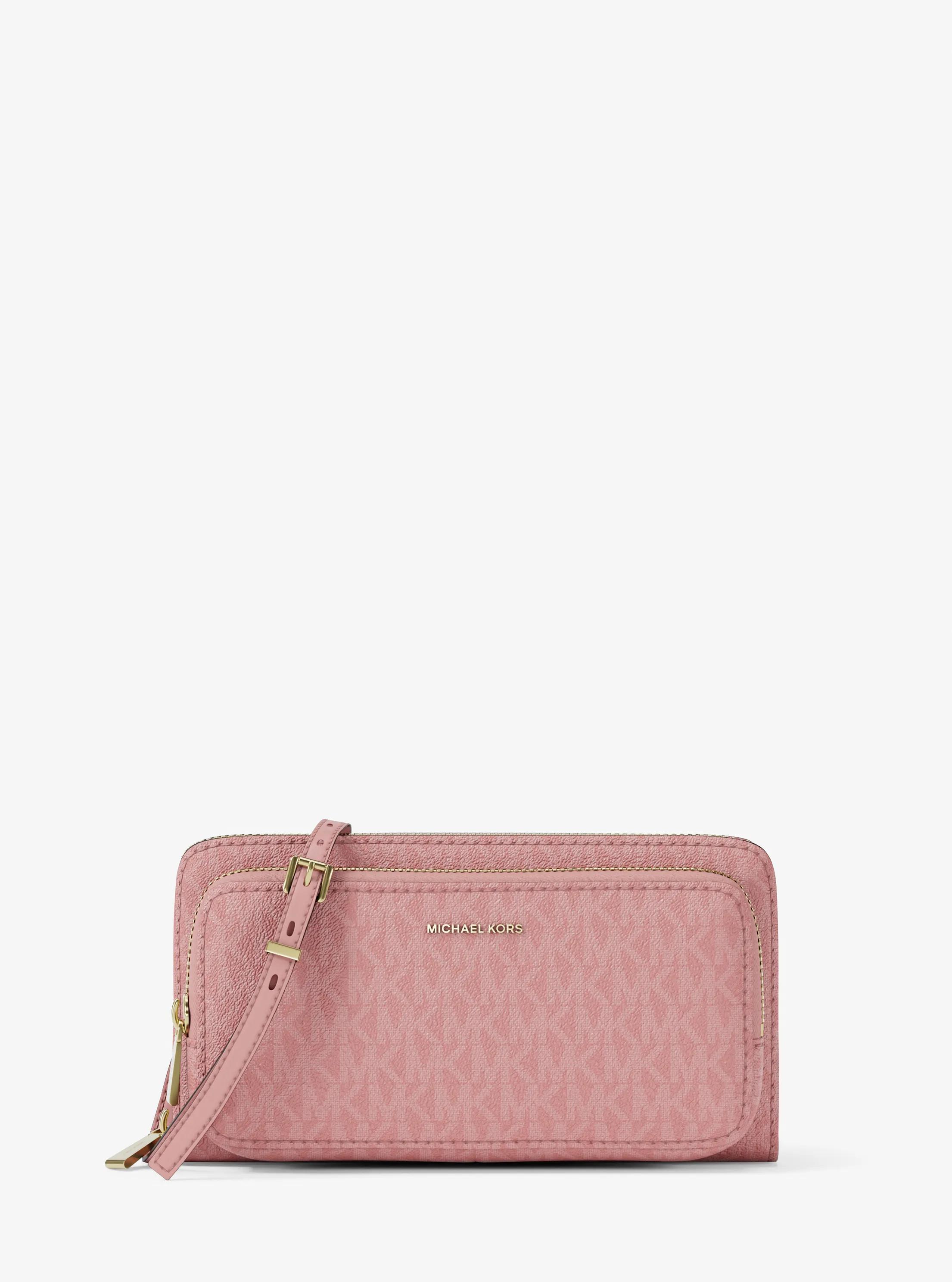MK Grand sac à bandoulière Jet Set à logo Signature - Rose - Michael Kors