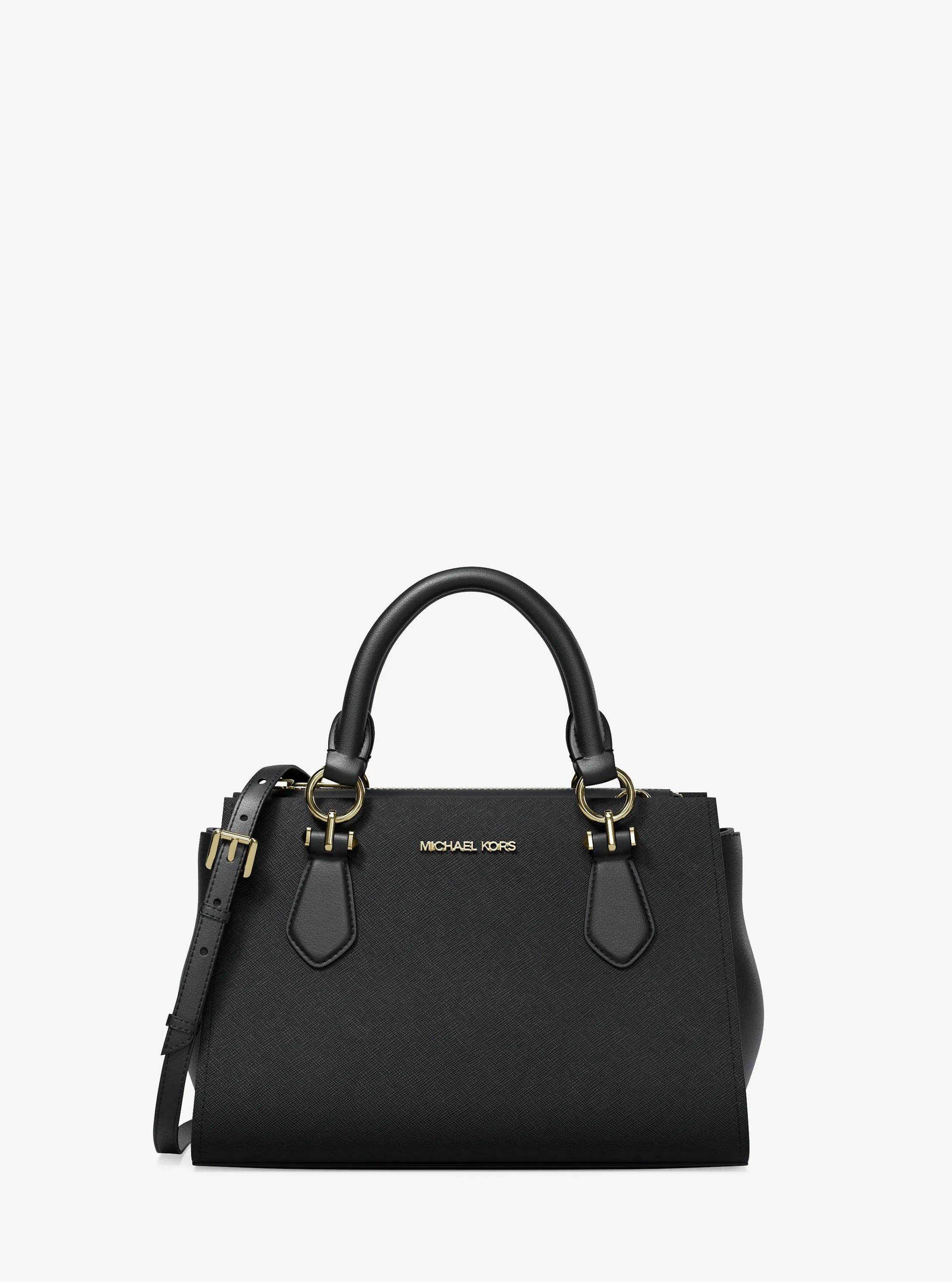 Marilyn Small Leather Satchel in BLACK | Michael Kors