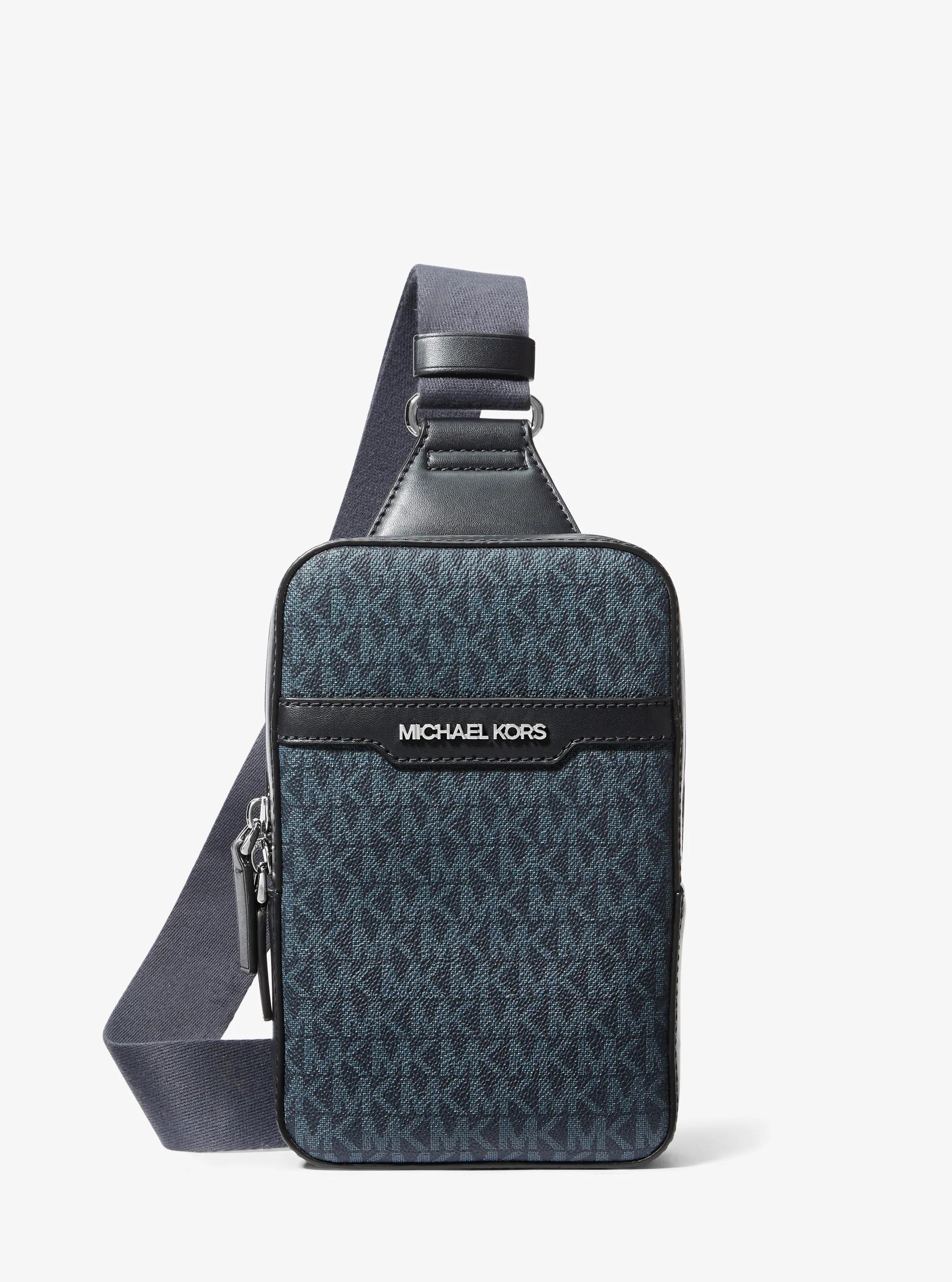 Cooper Medium Signature Logo Sling Pack in ADMRL/PLBLUE | Michael Kors