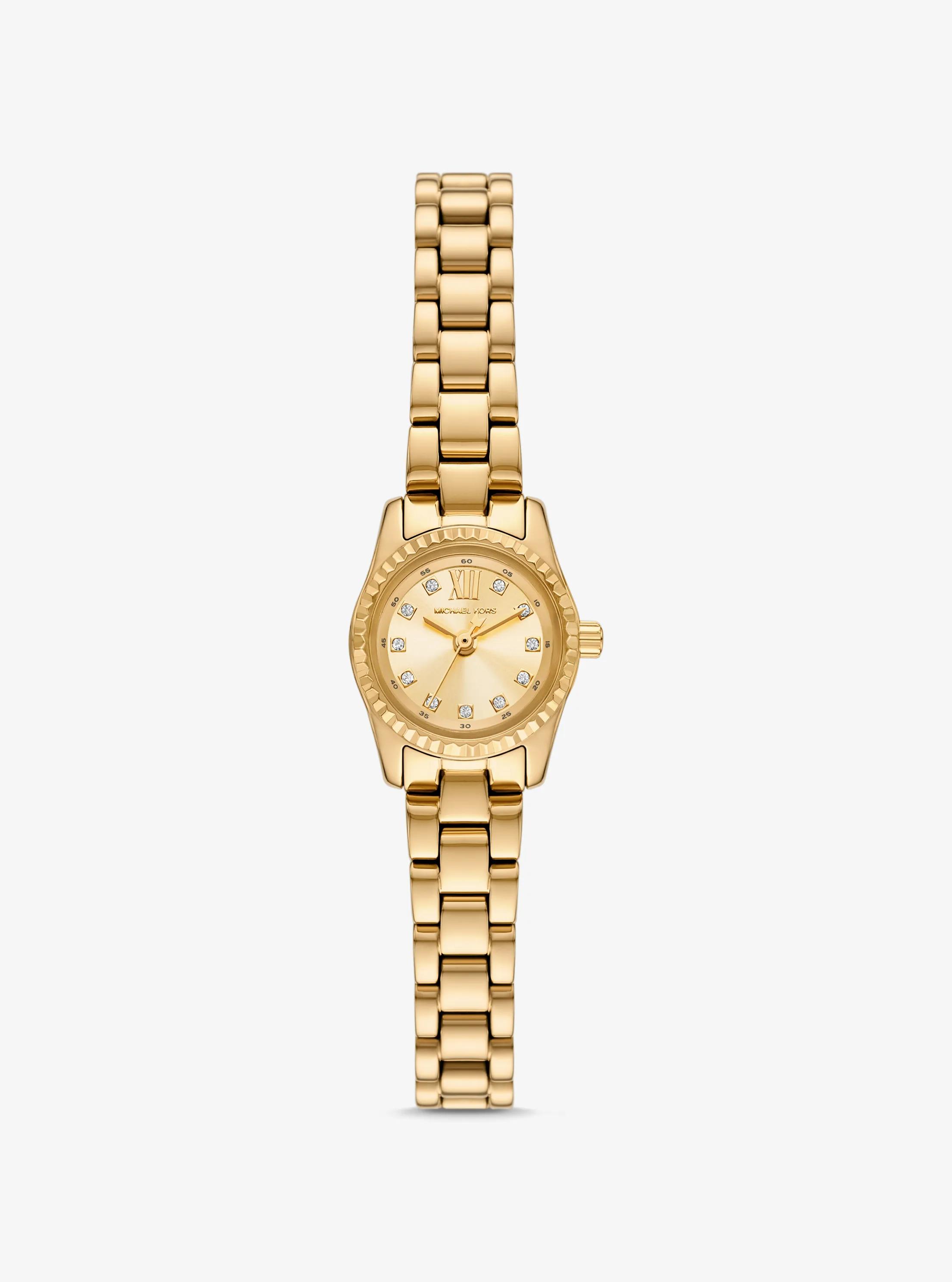 Reloj Lexington mini en tono dorado con pav&eacute; in DORADO | Michael Kors