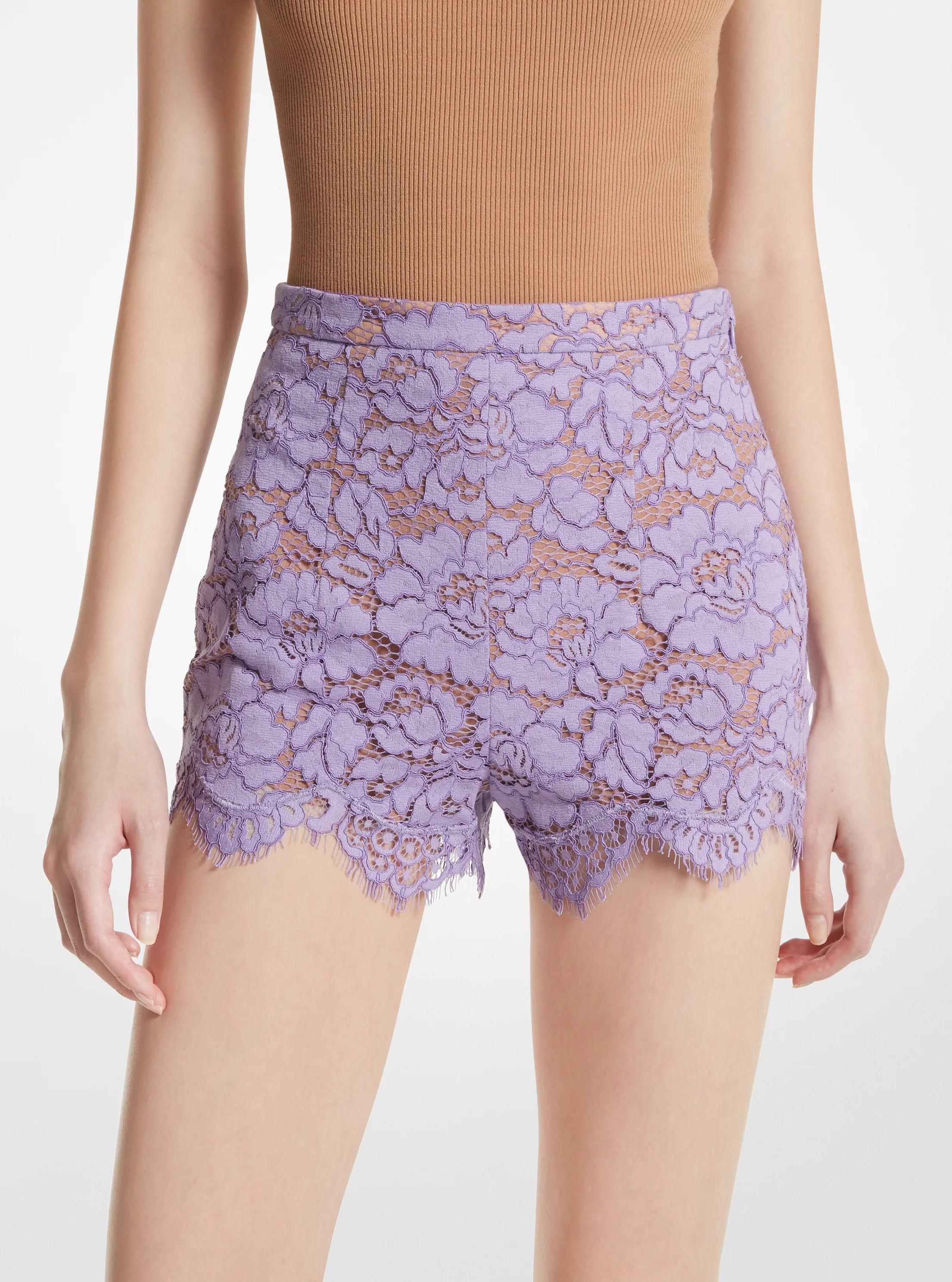 Floral Lace Shorts in FREESIA | Michael Kors
