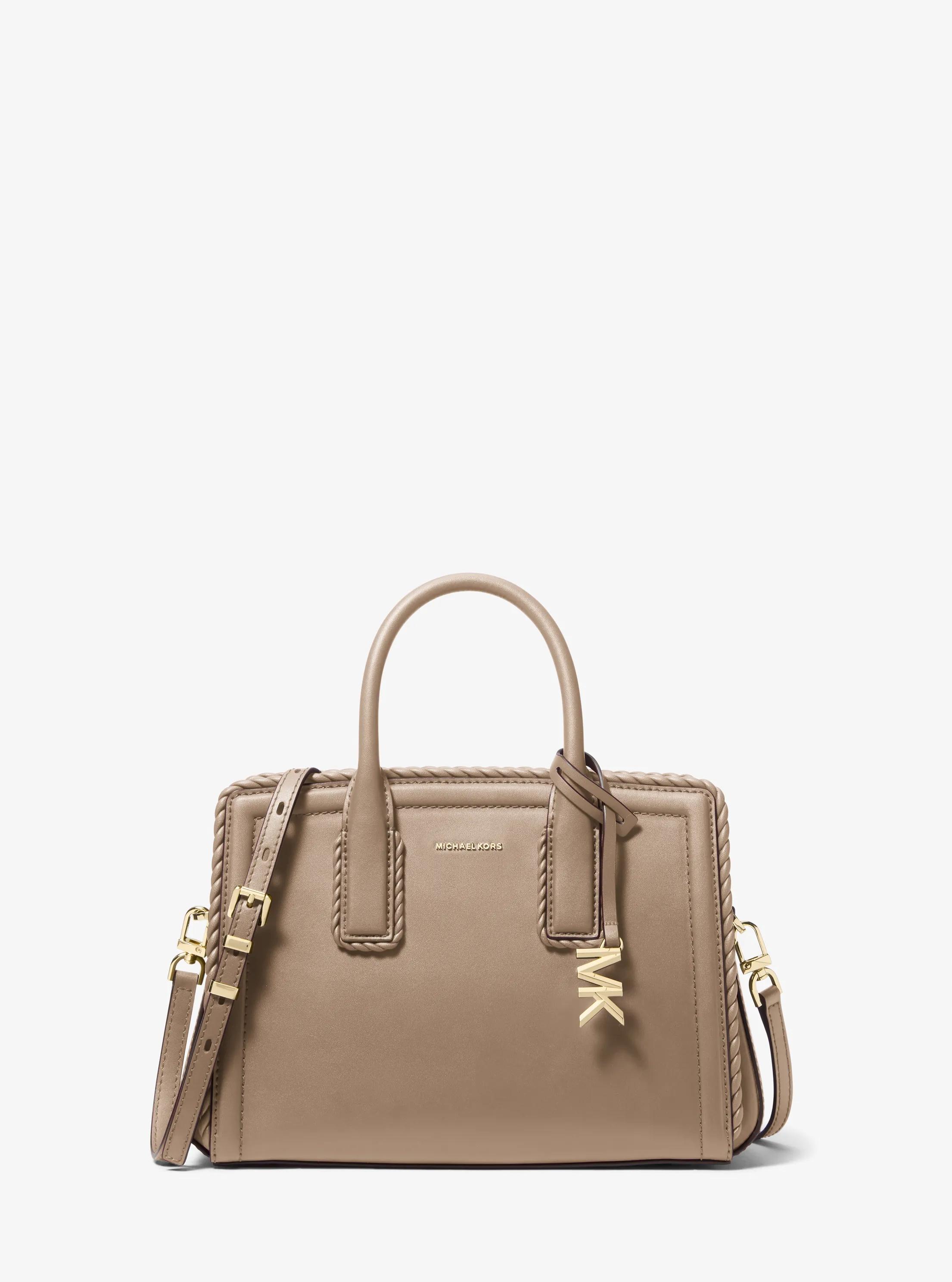 Laila Small Leather Satchel in BIRCH | Michael Kors